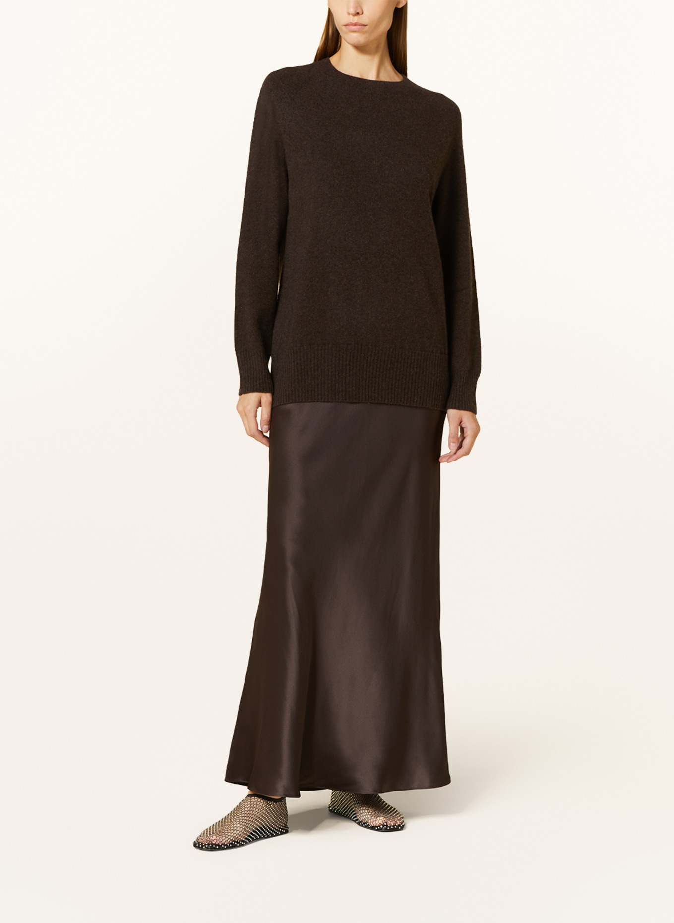 CHRISTOPHER ESBER Dress MONUMENT in mixed materials with silk and cashmere, Color: DARK BROWN (Image 2)
