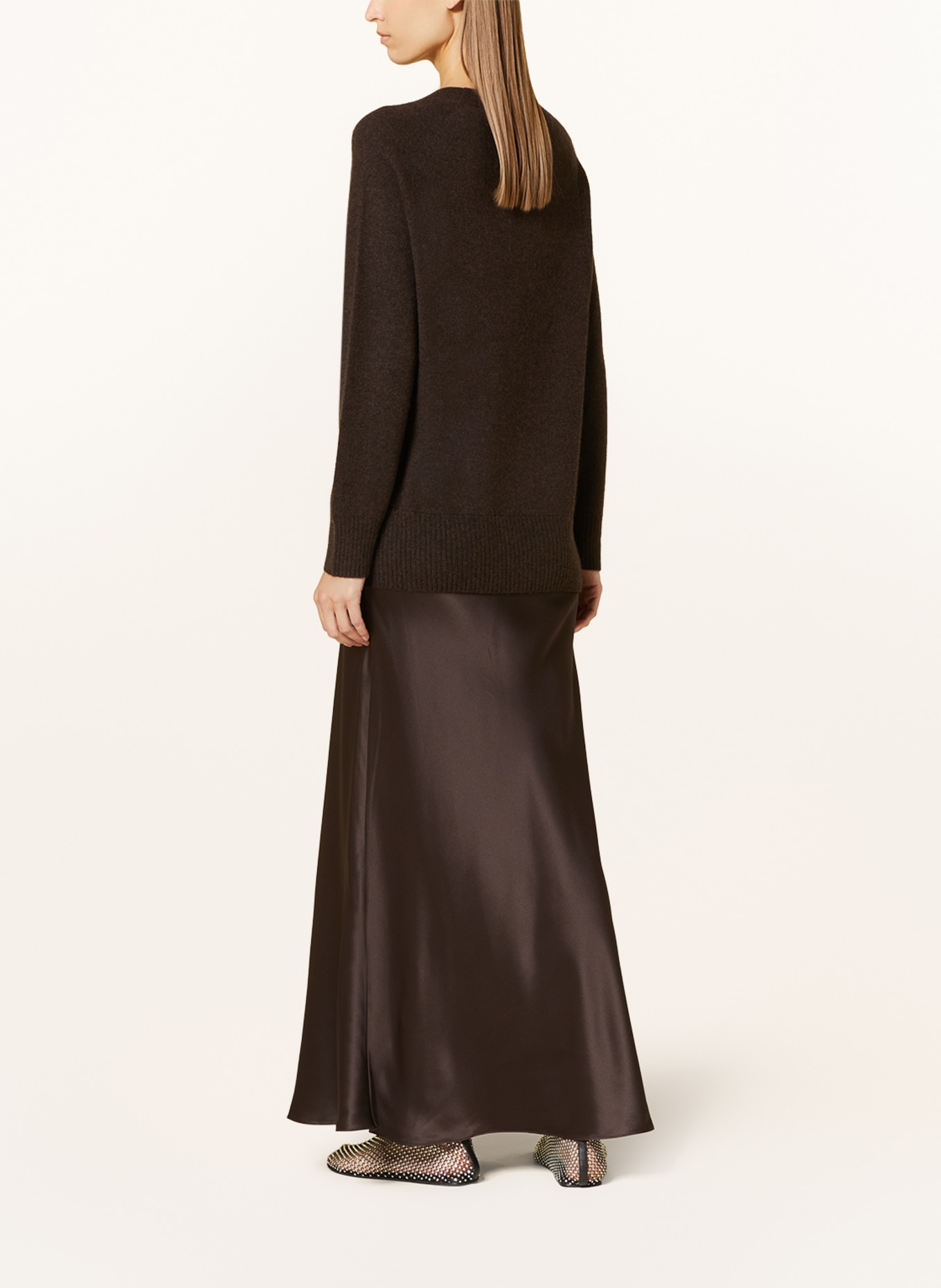 CHRISTOPHER ESBER Dress MONUMENT in mixed materials with silk and cashmere, Color: DARK BROWN (Image 3)