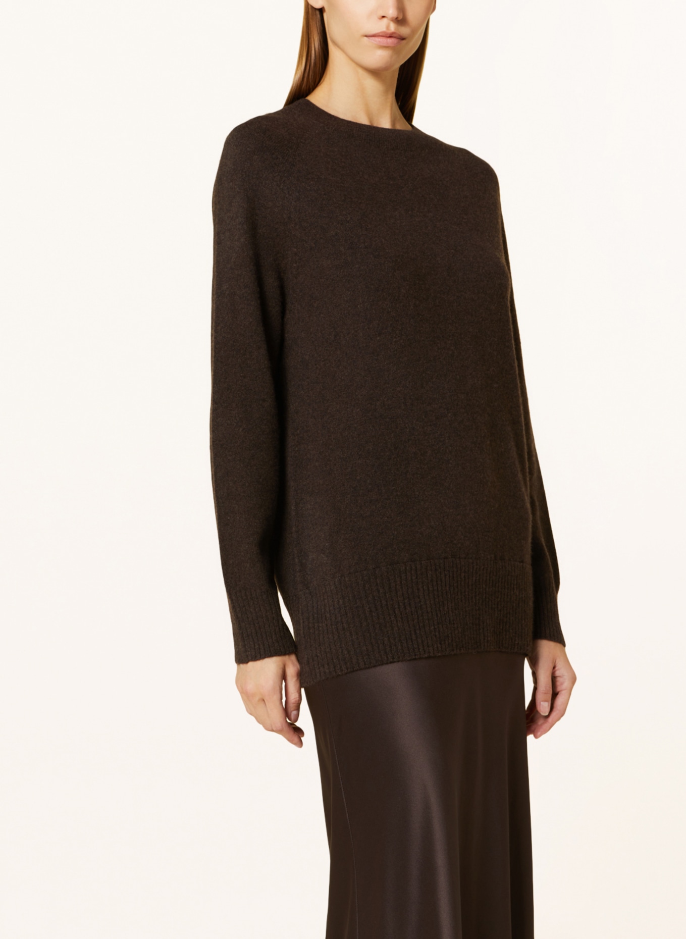 CHRISTOPHER ESBER Dress MONUMENT in mixed materials with silk and cashmere, Color: DARK BROWN (Image 4)