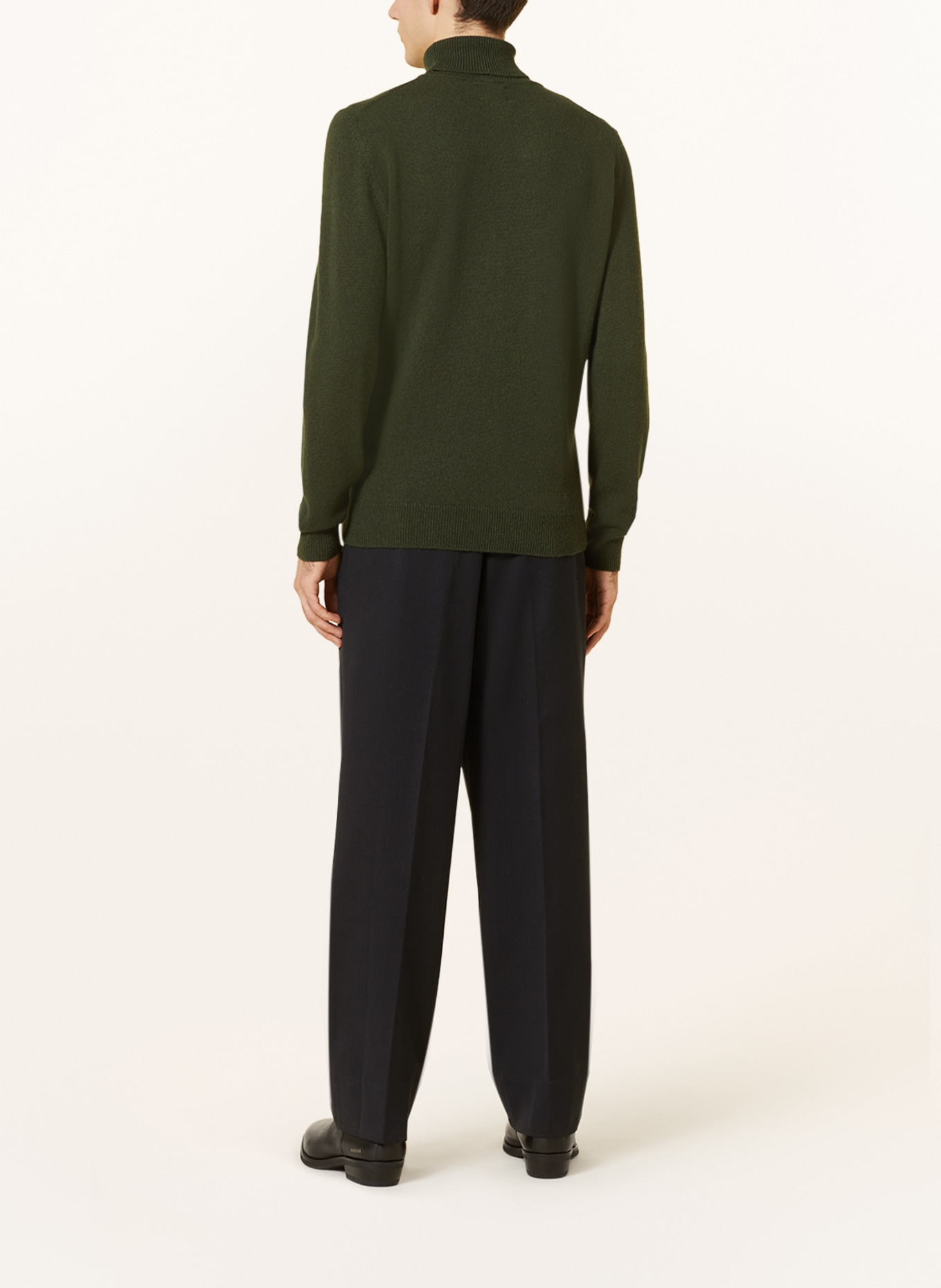 NORSE PROJECTS Turtleneck sweater KIRK made of merino wool, Color: GREEN (Image 3)