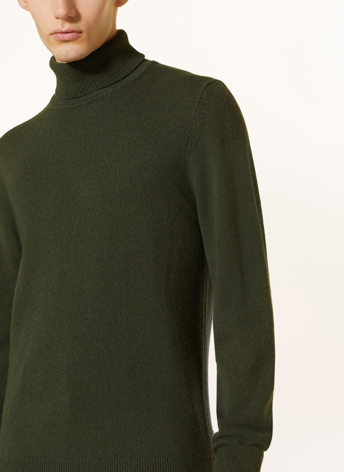 NORSE PROJECTS Turtleneck sweater KIRK made of merino wool, Color: GREEN (Image 4)