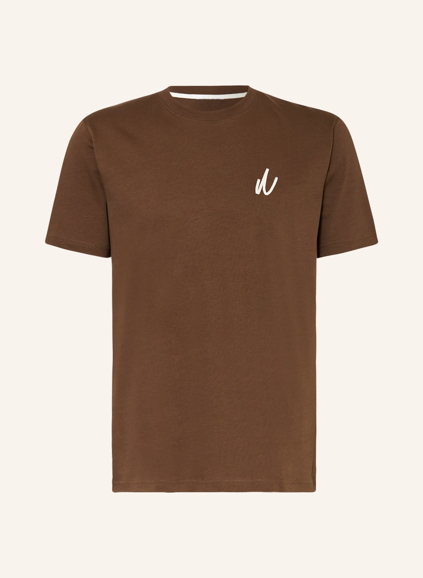 NORSE PROJECTS T-shirt JOHANNES, Color: BROWN (Image 1)