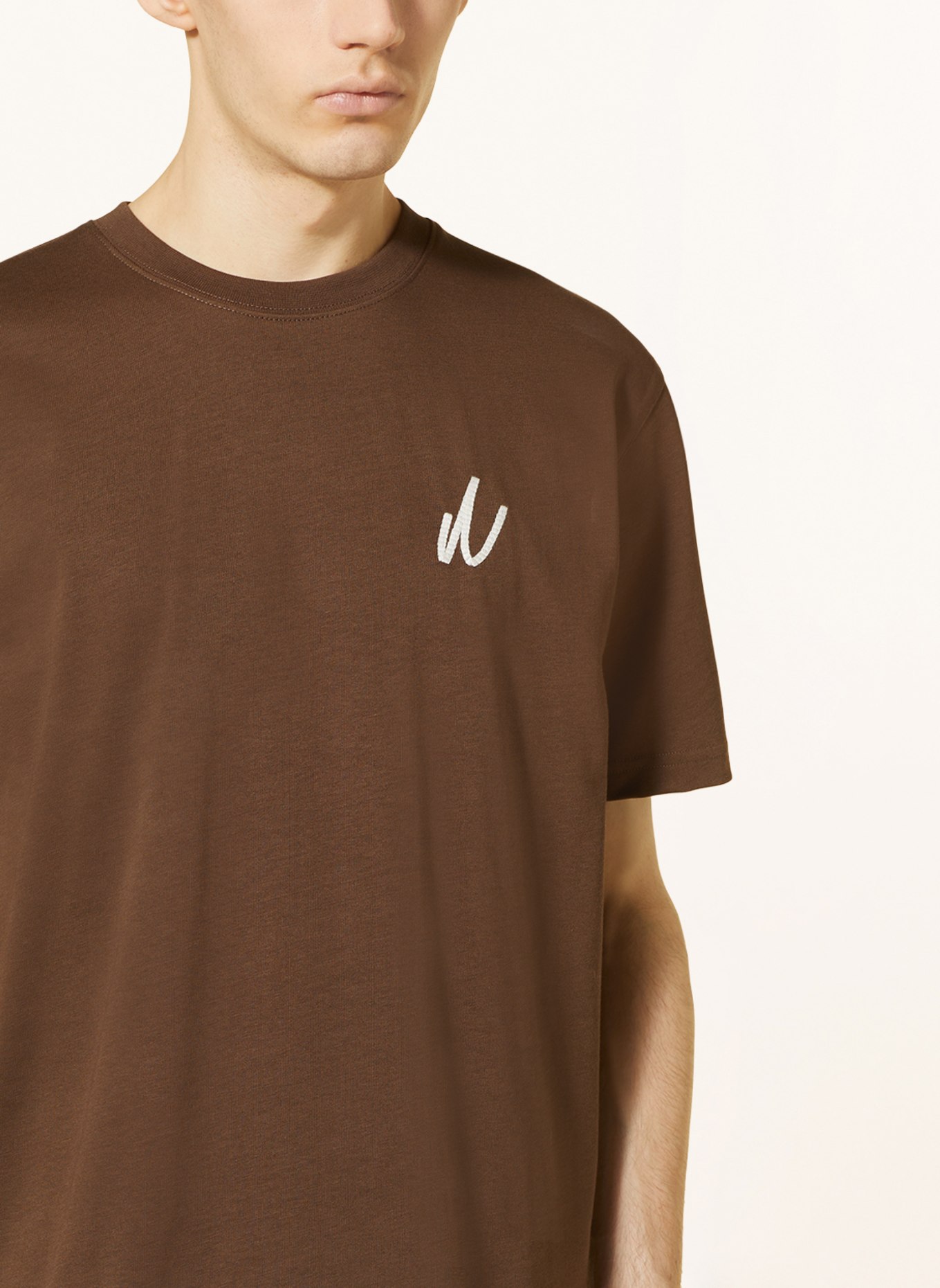 NORSE PROJECTS T-shirt JOHANNES, Color: BROWN (Image 4)