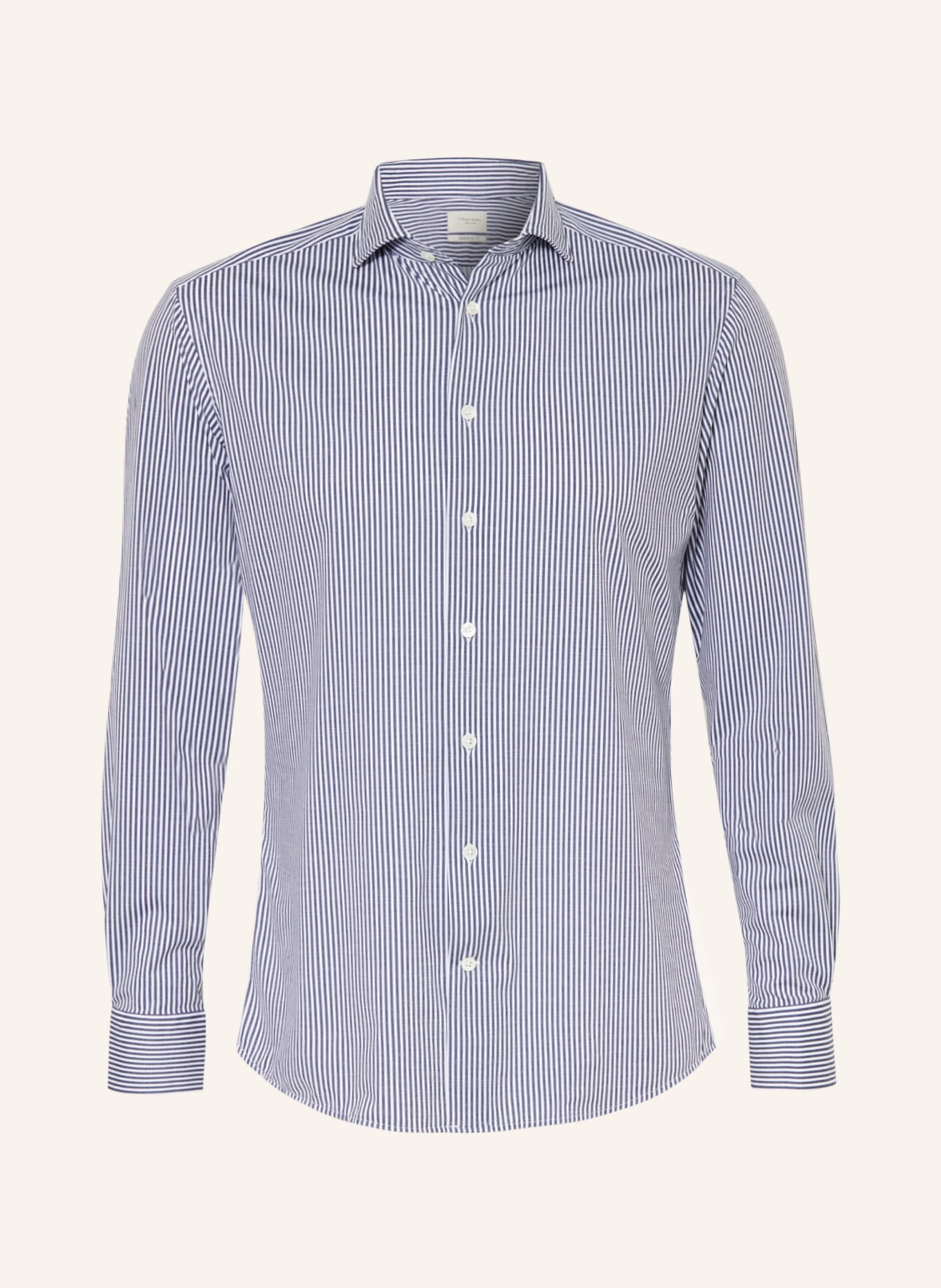 TRAIANO Jerseyhemd ROSSINI Slim Fit, Farbe: WEISS/ DUNKELBLAU (Bild 1)