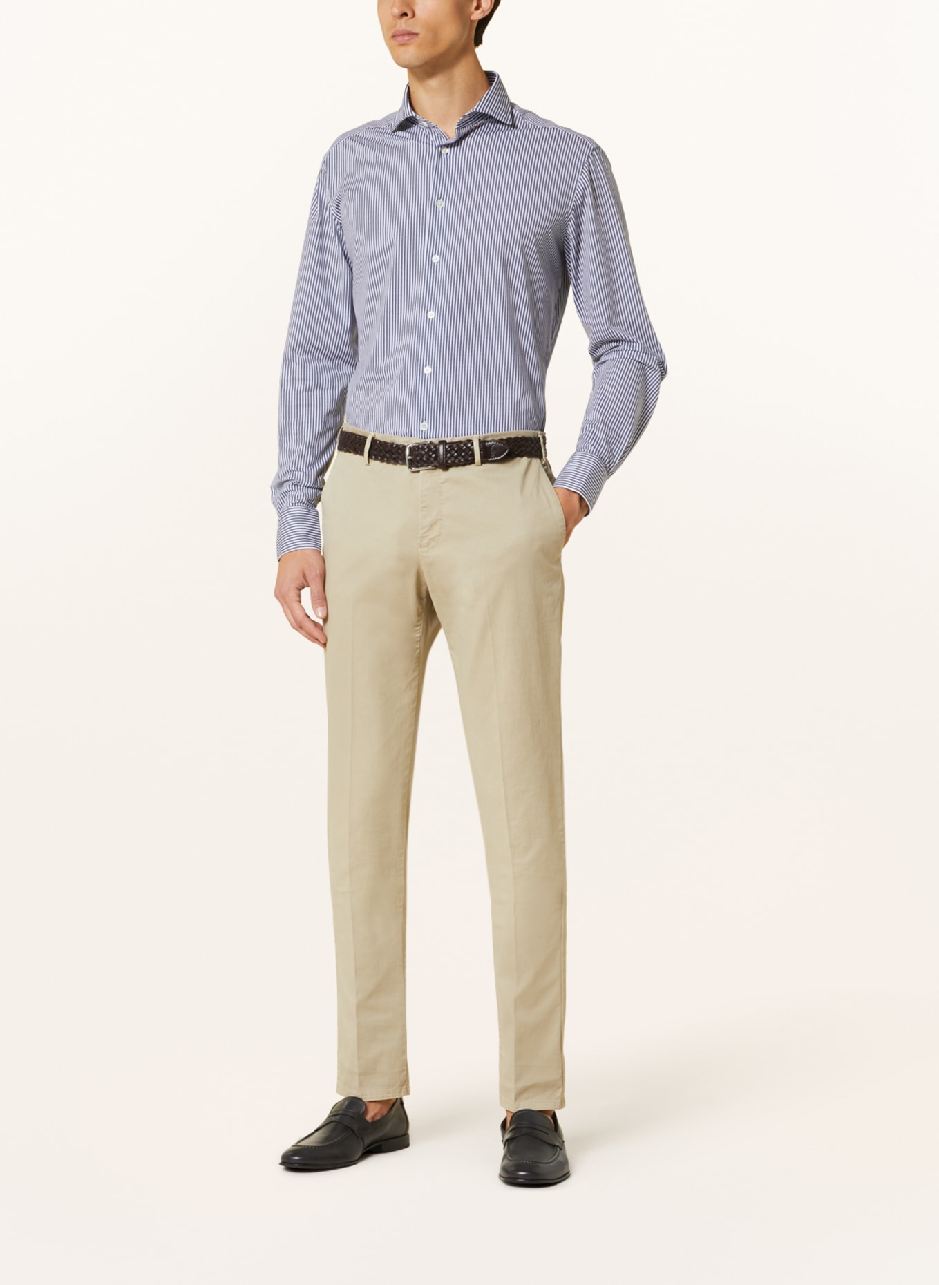 TRAIANO Jerseyhemd ROSSINI Slim Fit, Farbe: WEISS/ DUNKELBLAU (Bild 2)