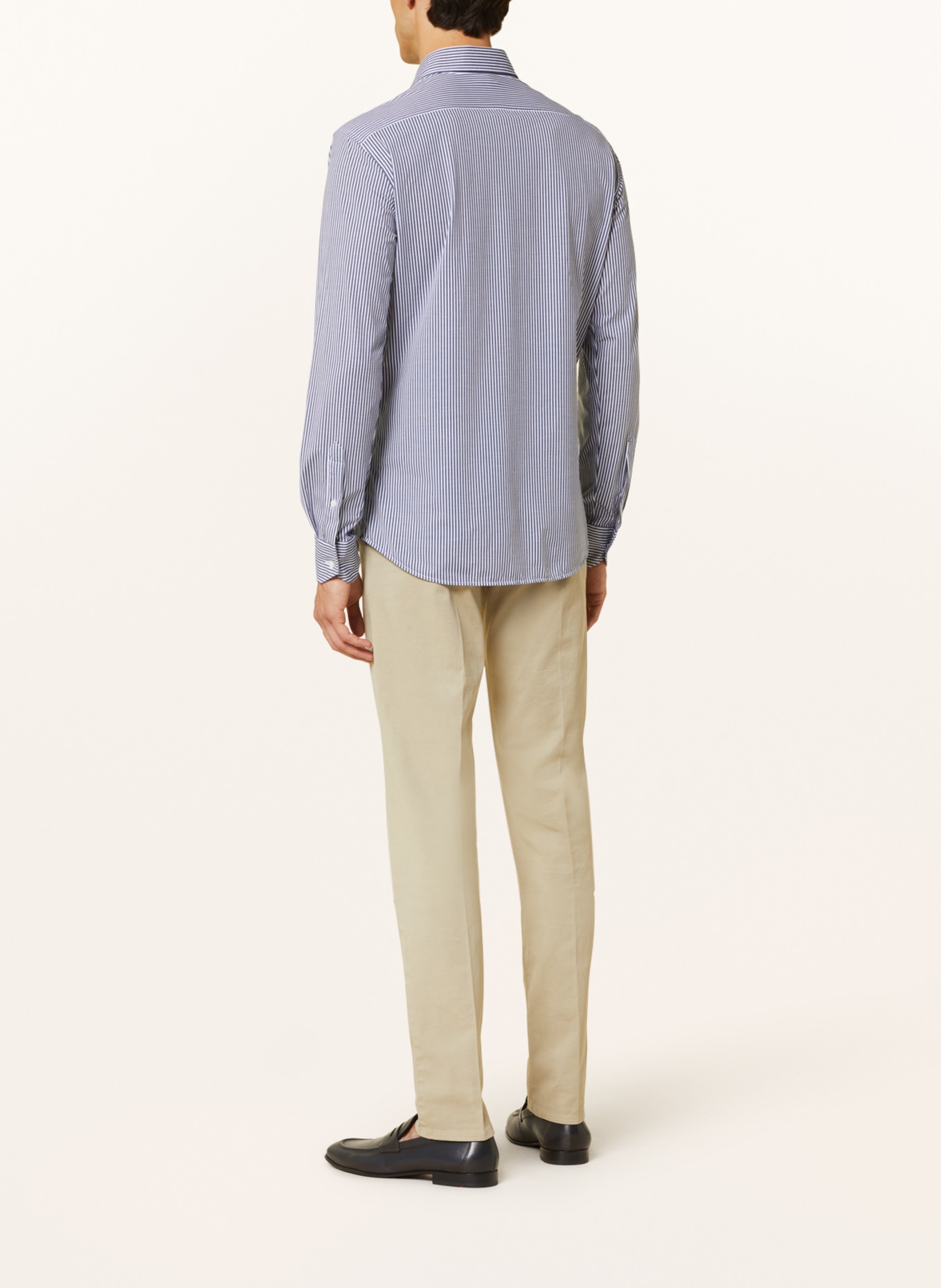 TRAIANO Jerseyhemd ROSSINI Slim Fit, Farbe: WEISS/ DUNKELBLAU (Bild 3)