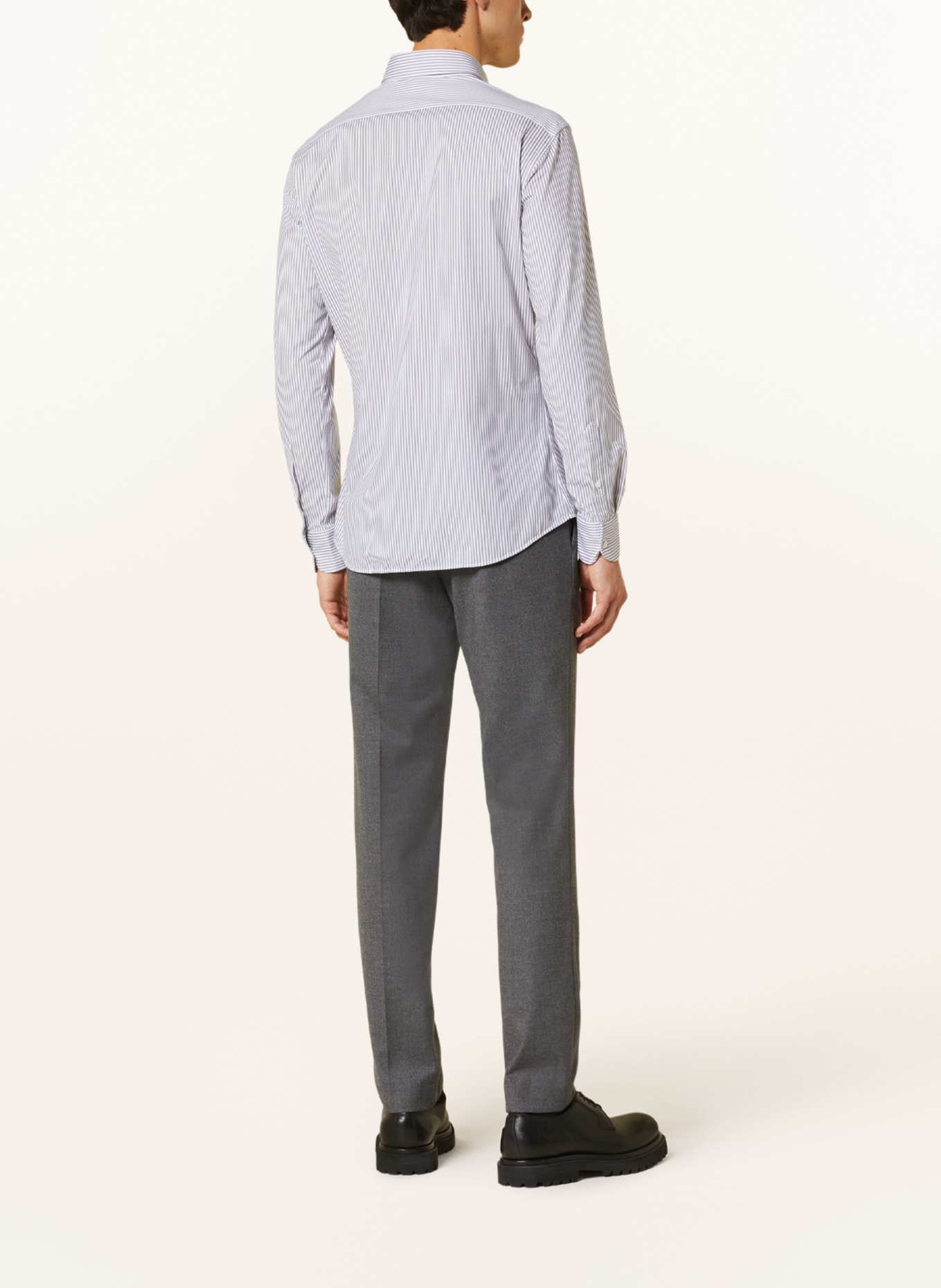 TRAIANO Jerseyhemd Slim Fit, Farbe: WEISS/ GRAU (Bild 3)