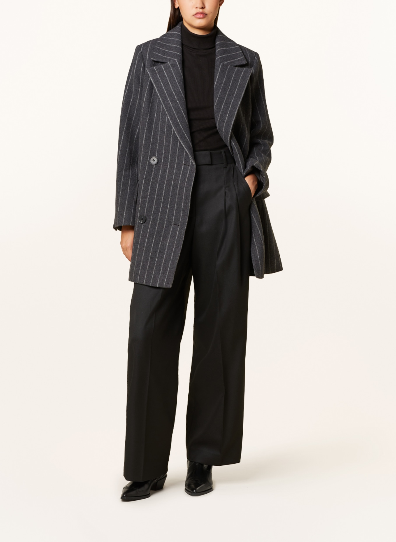 InWear Oversized wool coat PEYTONIW, Color: DARK GRAY/ GRAY (Image 2)