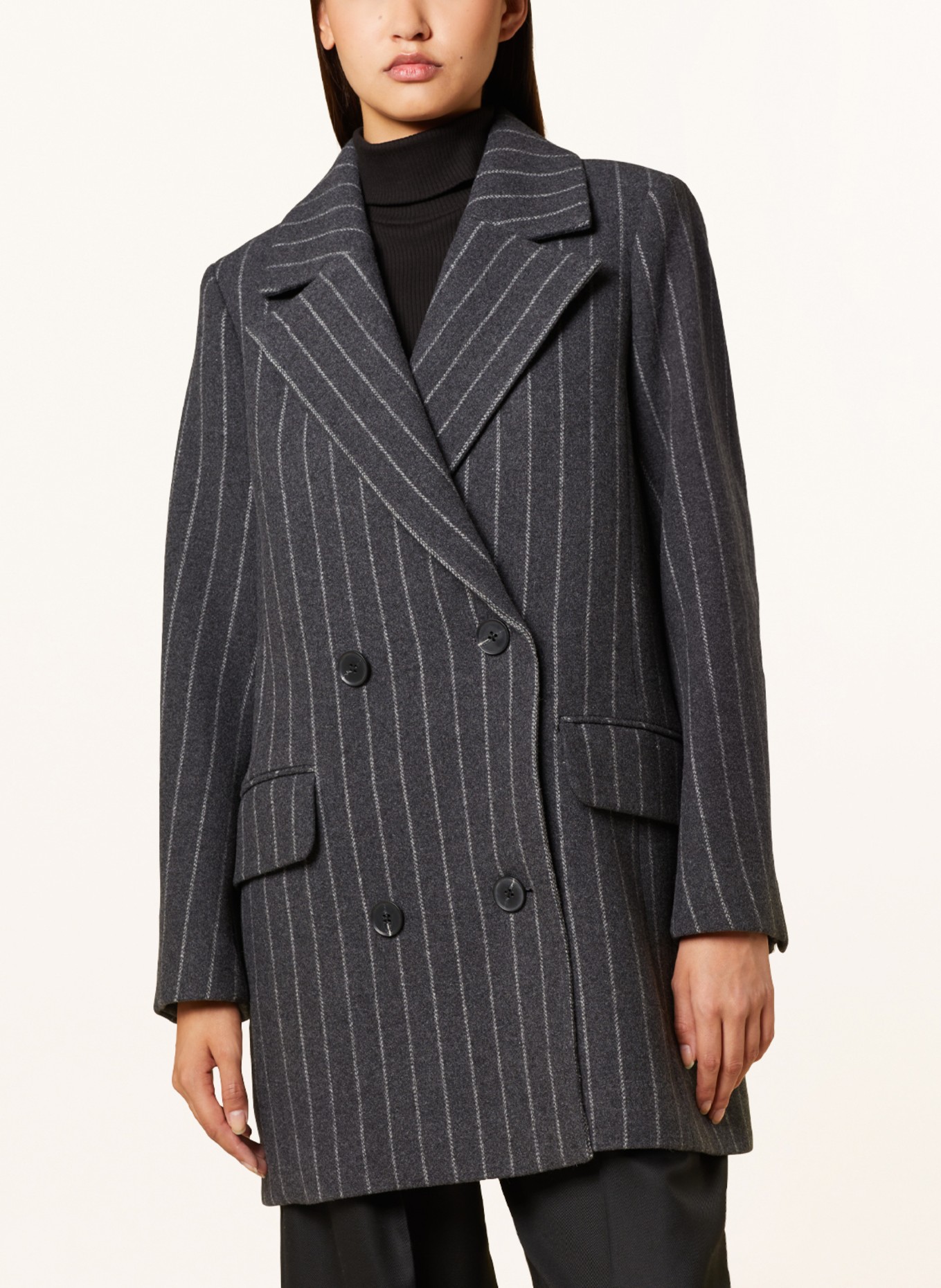 InWear Oversized wool coat PEYTONIW, Color: DARK GRAY/ GRAY (Image 4)