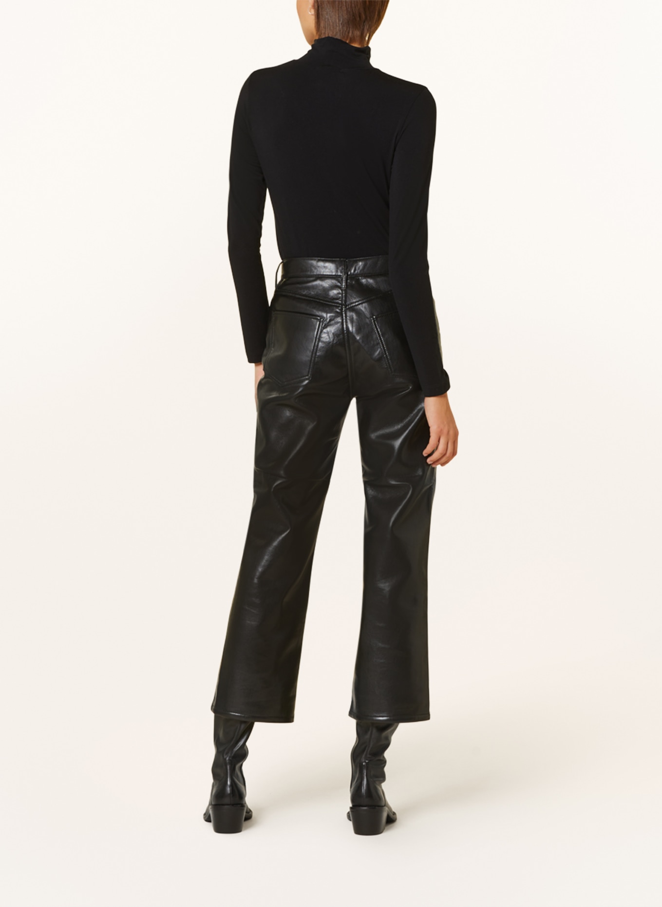 FRAME Leather trousers LE JANE, Color: BLACK (Image 3)