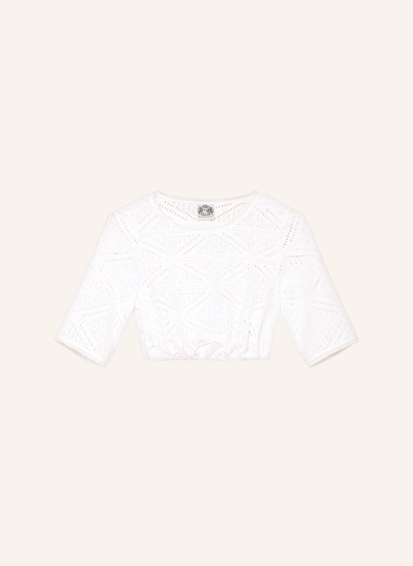 Hammerschmid Dirndl blouse BETTINA in crochet lace, Color: WHITE (Image 1)