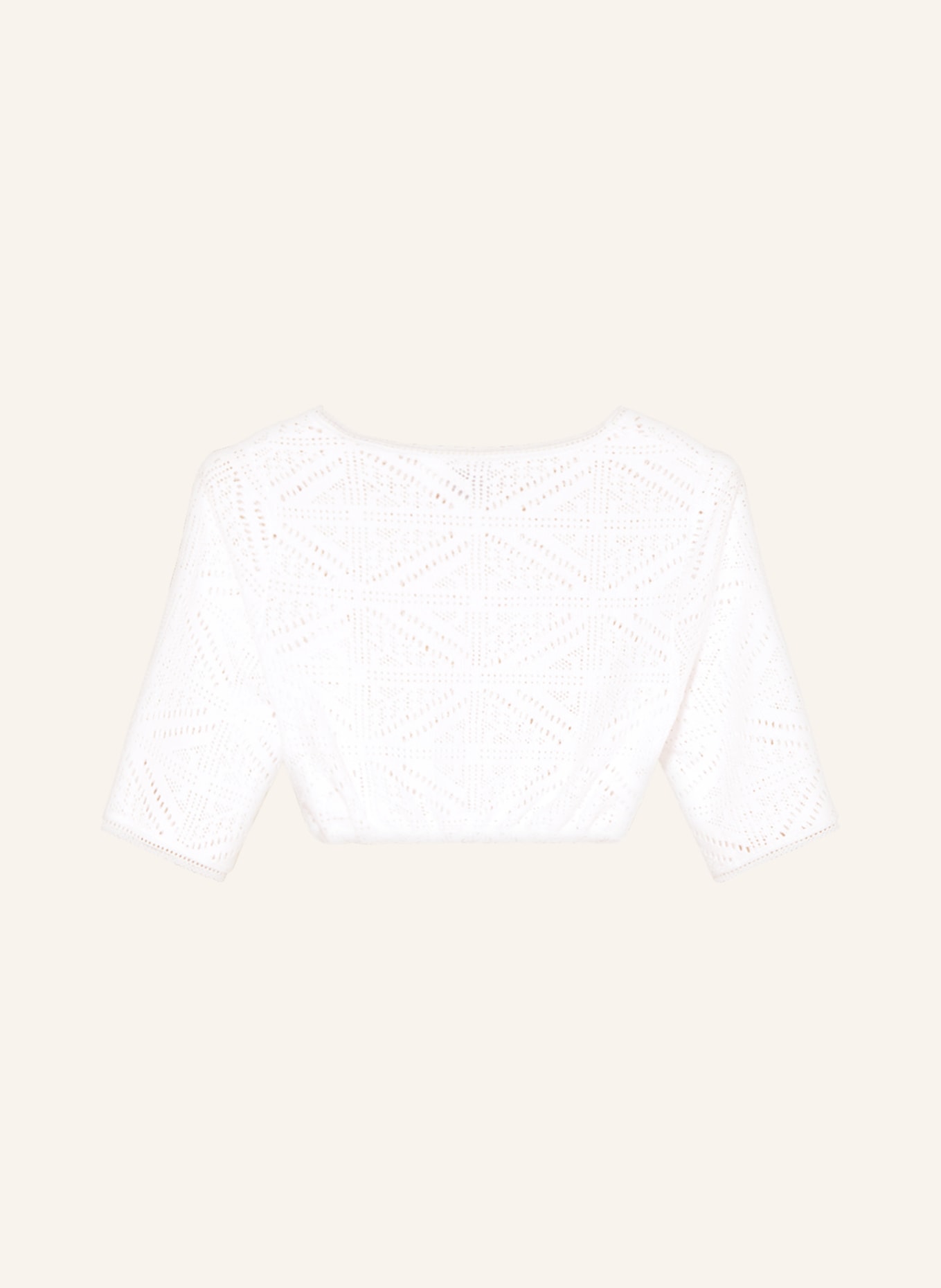 Hammerschmid Dirndl blouse BETTINA in crochet lace, Color: WHITE (Image 2)