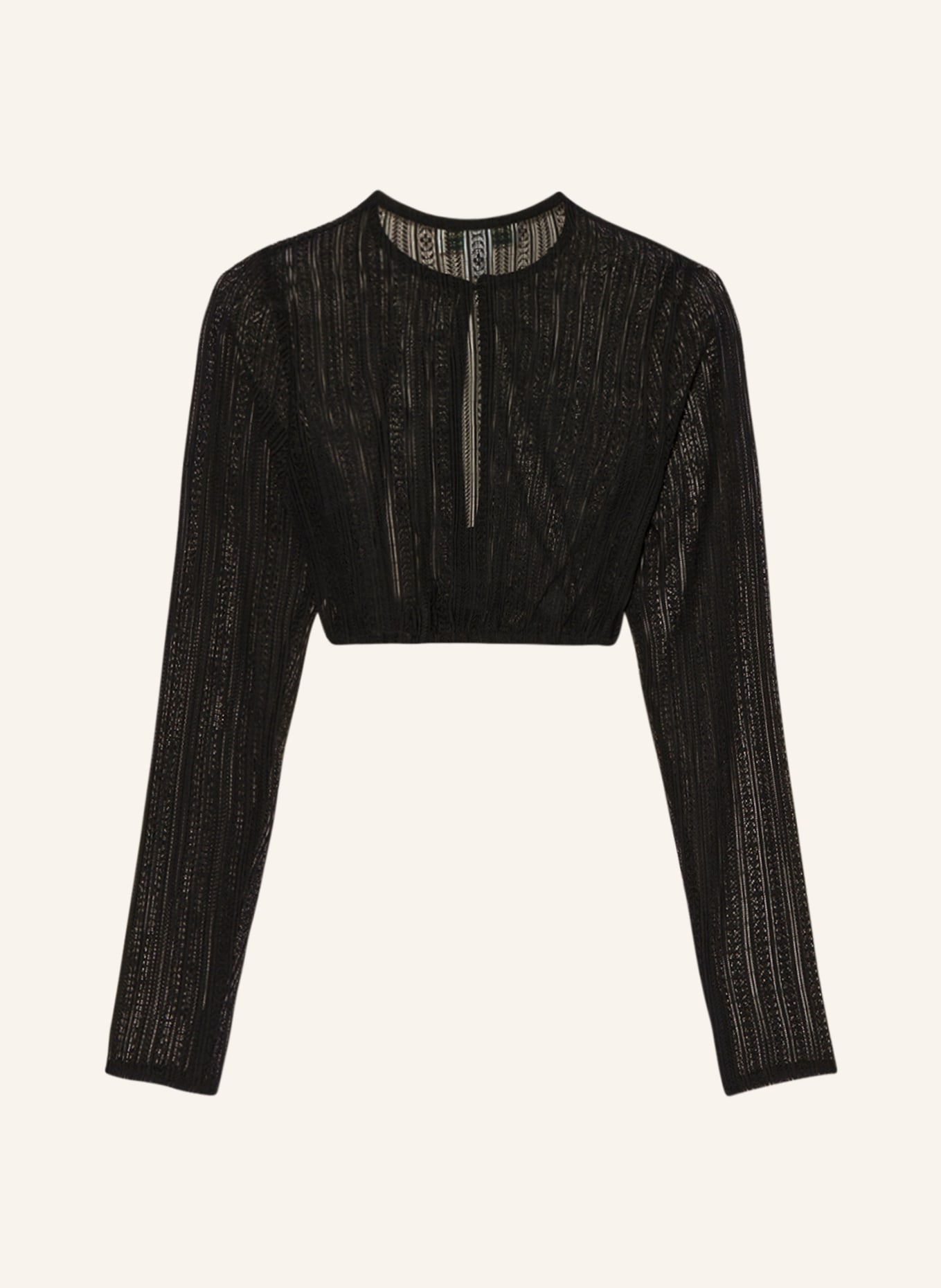 Hammerschmid Dirndl blouse made of lace, Color: BLACK (Image 2)