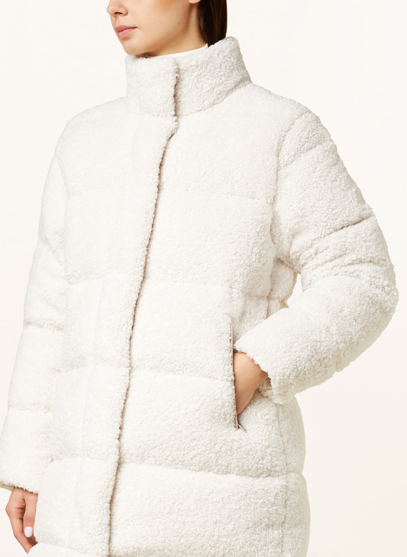 Juvia Down coat made of teddy, Color: ECRU (Image 4)