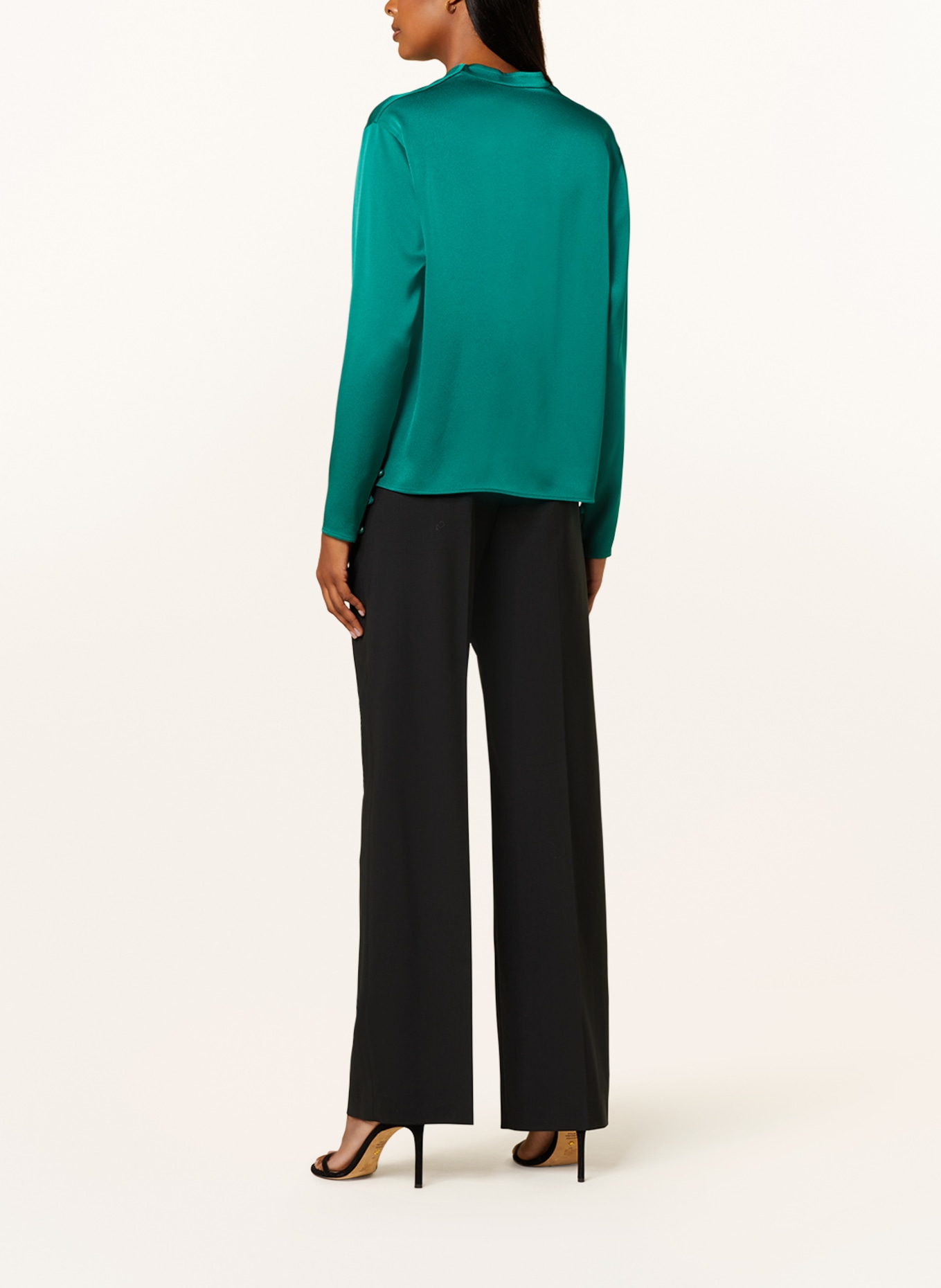 windsor. Shirt blouse in satin, Color: GREEN (Image 3)