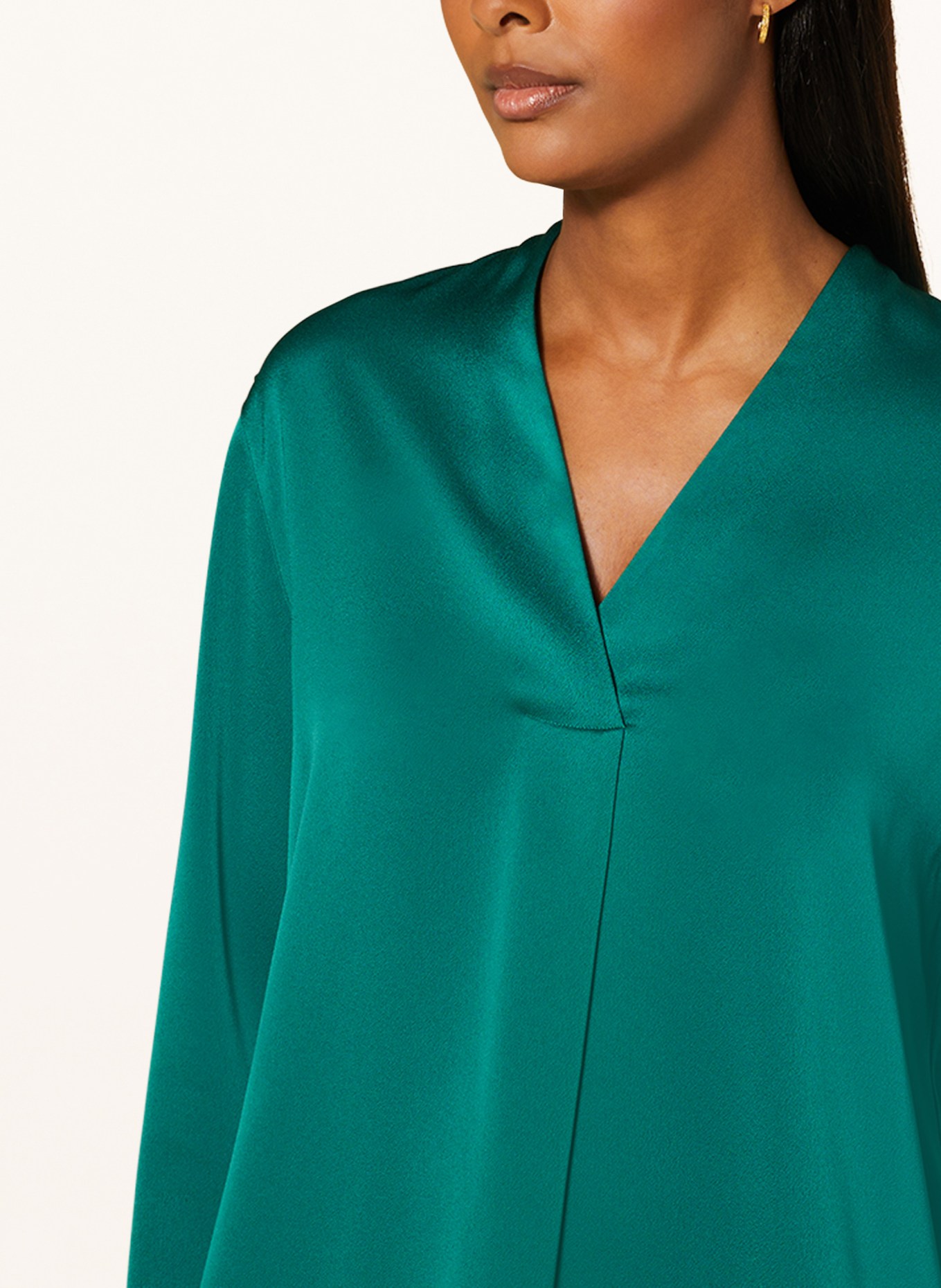 windsor. Shirt blouse in satin, Color: GREEN (Image 4)