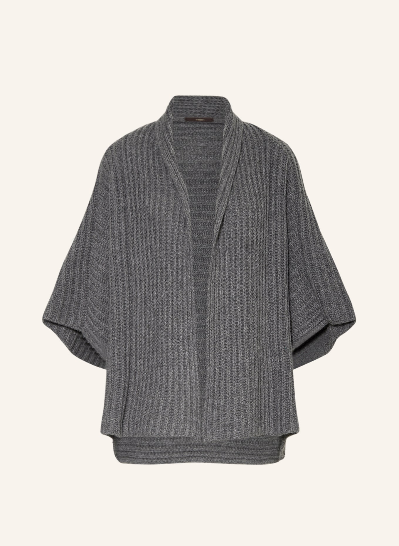 windsor. Knitted cape with cashmere, Color: GRAY (Image 1)