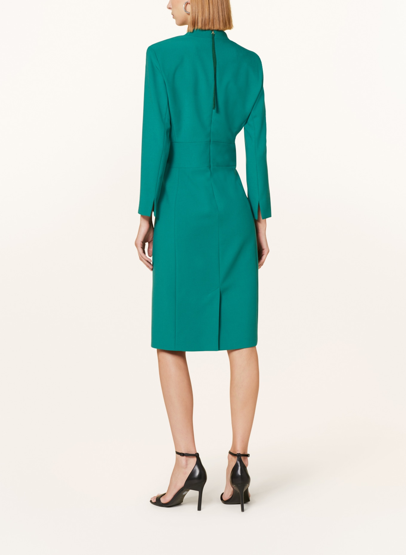 windsor. Sheath dress with 3/4 sleeves, Color: GREEN (Image 3)