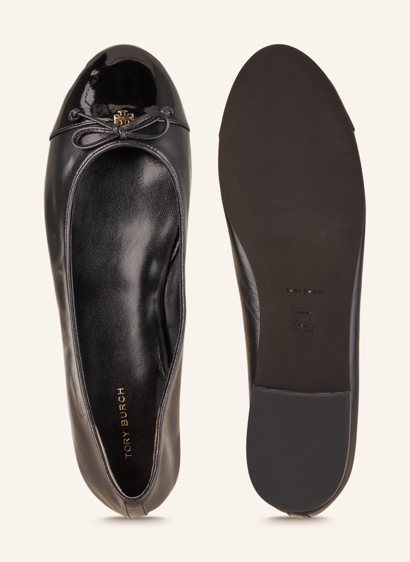 Tory burch discount ballet flats black