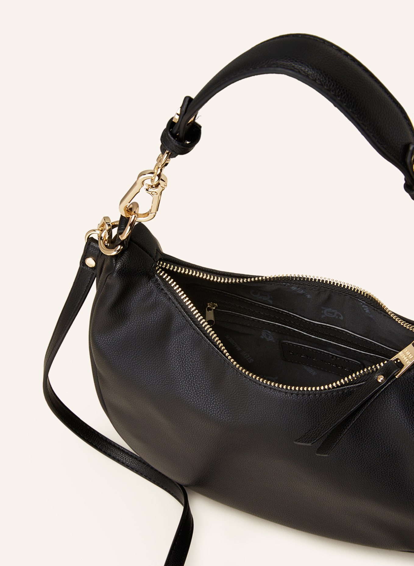 STEVE MADDEN Hobo bag BSTYLIN, Color: BLACK/ GOLD (Image 4)