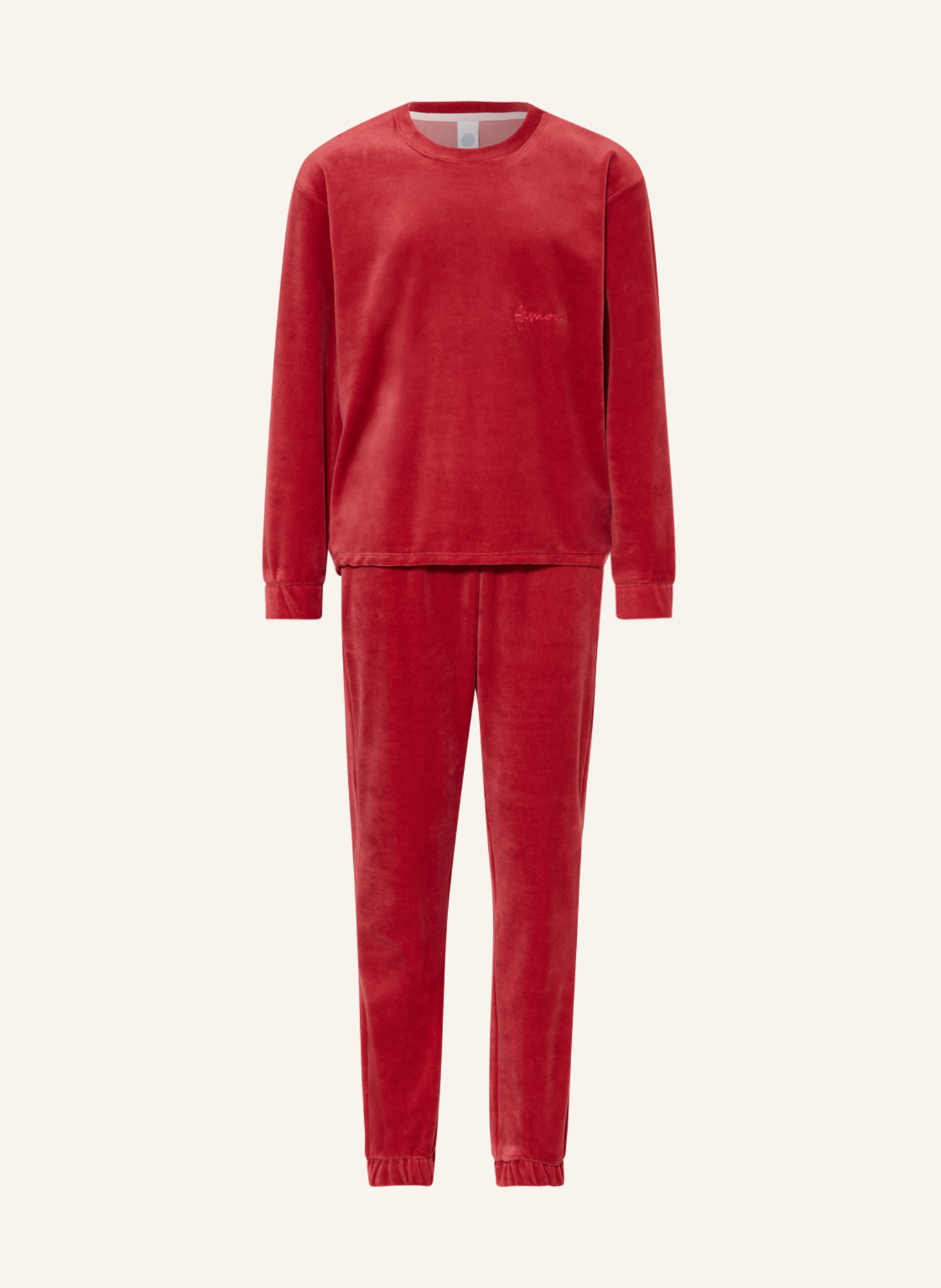 Sanetta Schlafanzug aus Nicki, Farbe: ROT (Bild 1)