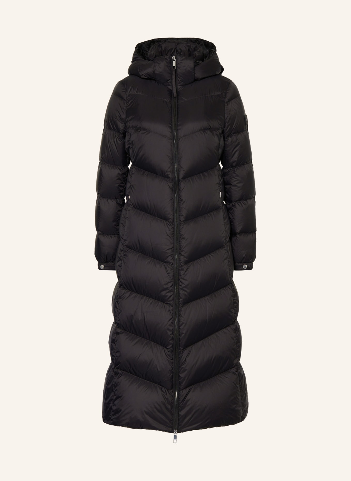 BOSS Down coat PAMAXI2 with detachable hood, Color: BLACK (Image 1)