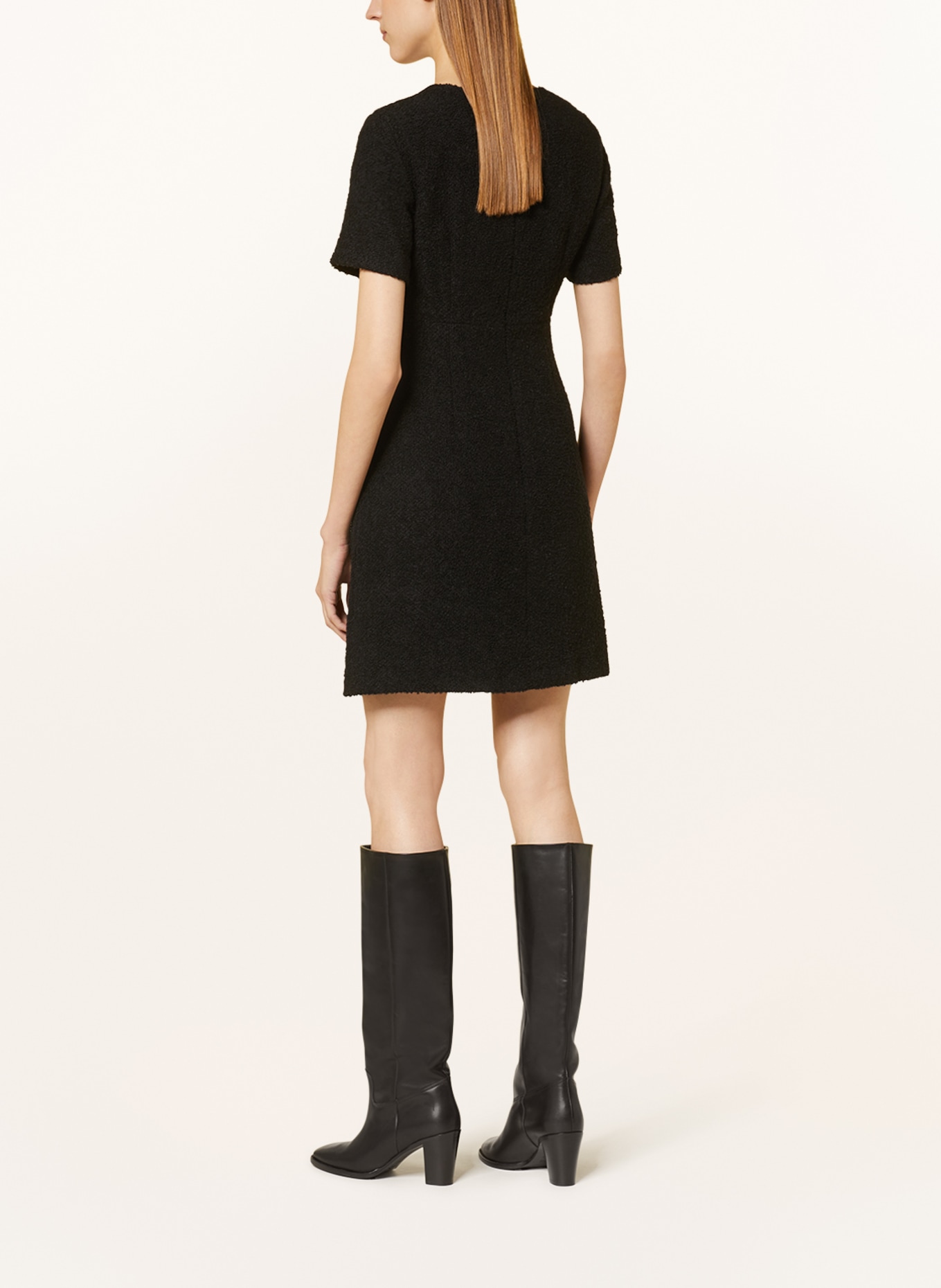 BOSS Tweed dress DOCANAH, Color: BLACK (Image 3)