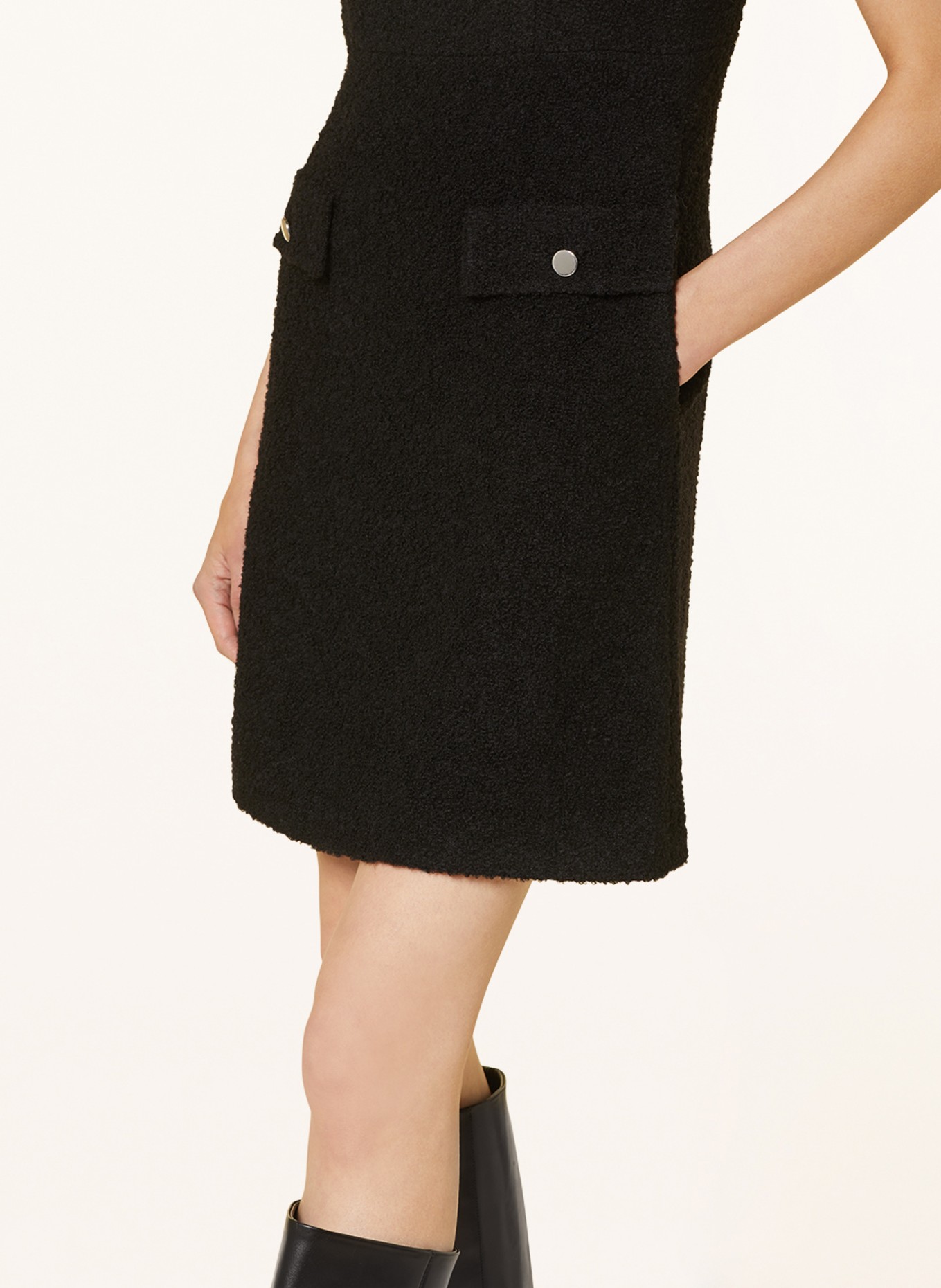 BOSS Tweed dress DOCANAH, Color: BLACK (Image 4)
