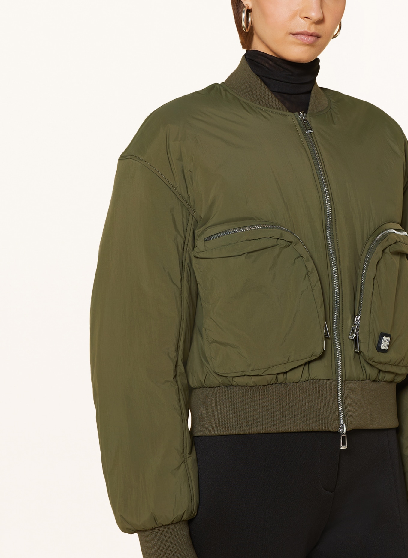 HUGO Bomber jacket AKITERA, Color: OLIVE (Image 4)