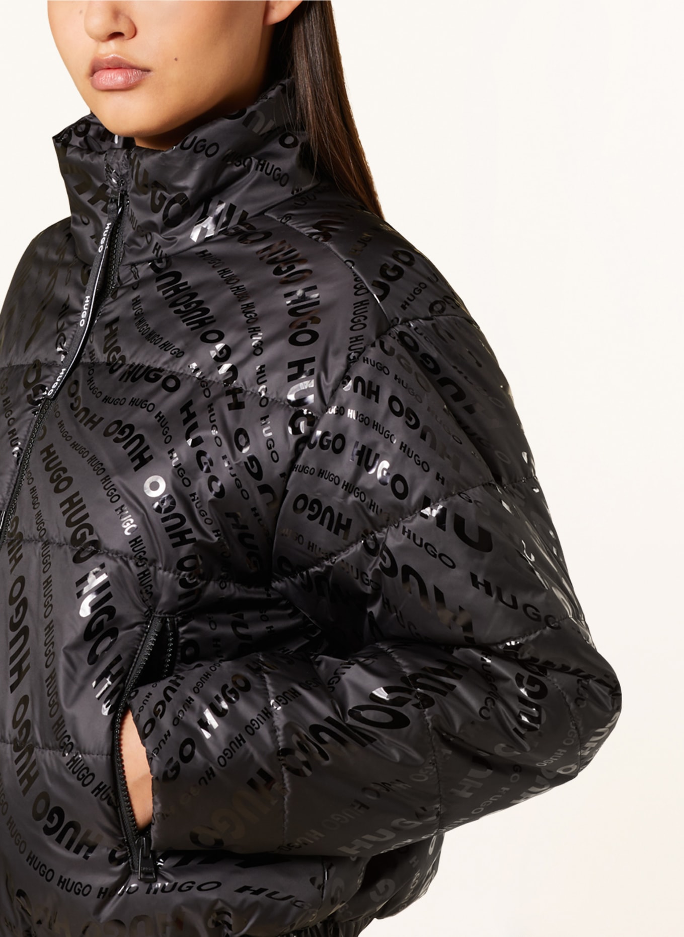 HUGO Quilted jacket FELARA, Color: BLACK (Image 4)