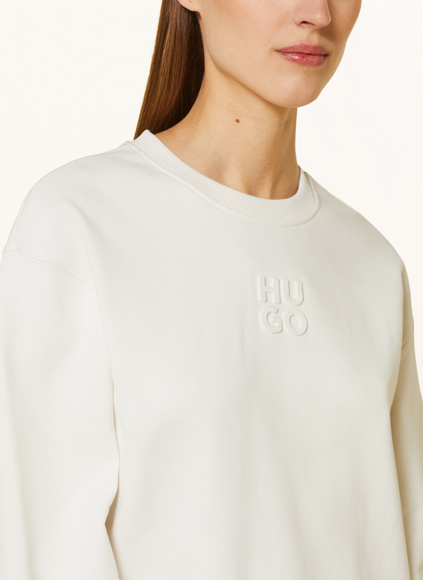 HUGO Sweatshirt CLASSIC CREW, Color: WHITE (Image 4)
