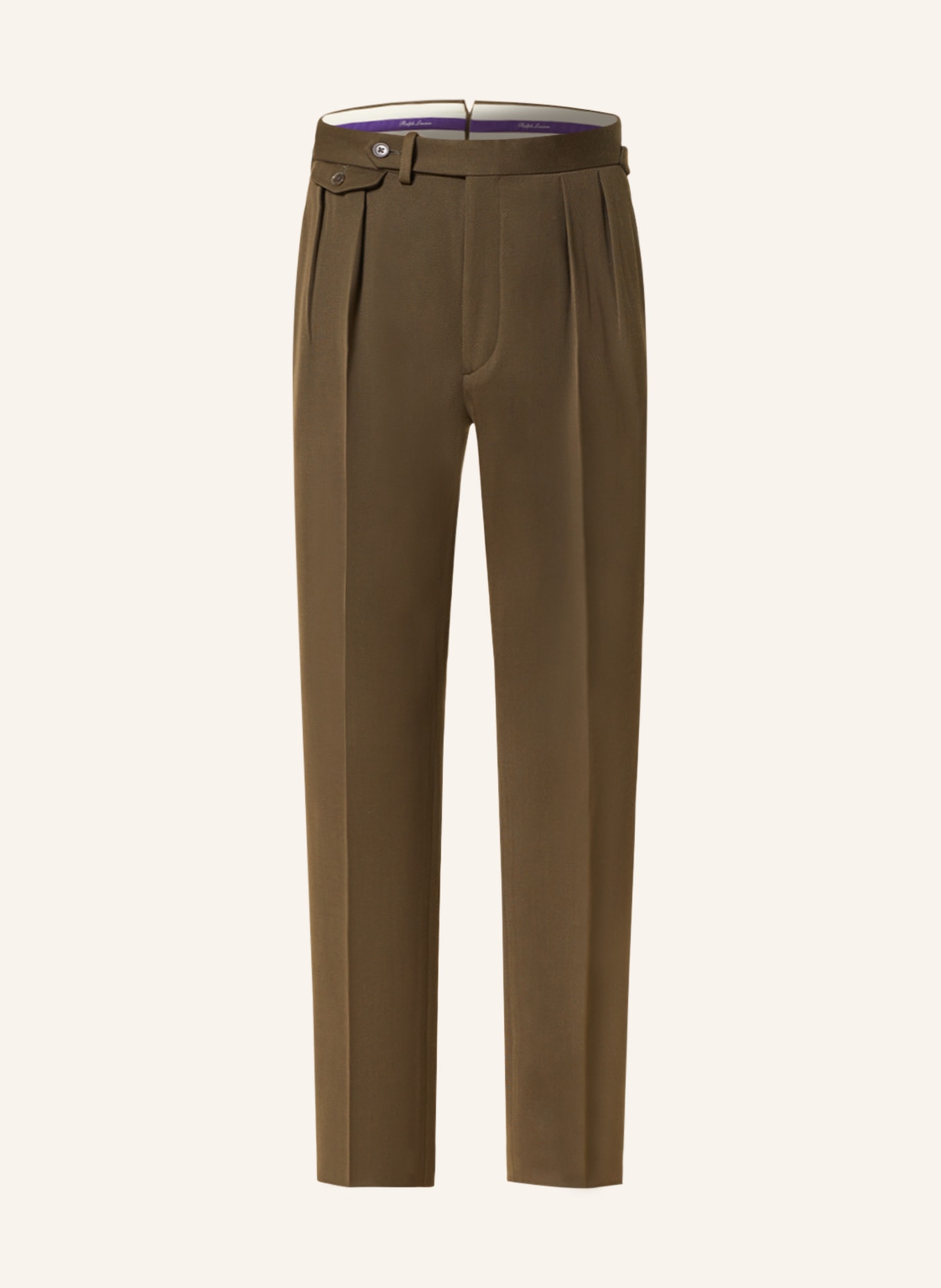 RALPH LAUREN PURPLE LABEL Trousers regular fit, Color: OLIVE (Image 1)