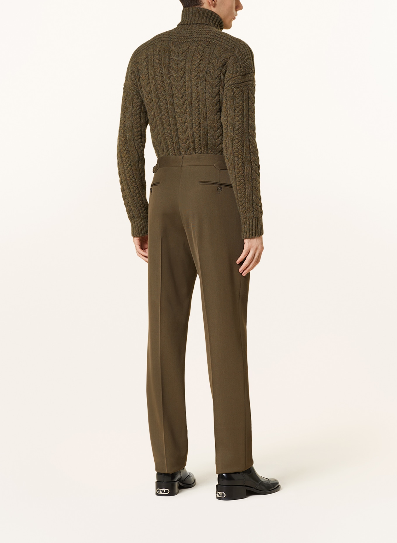 RALPH LAUREN PURPLE LABEL Trousers regular fit, Color: OLIVE (Image 3)