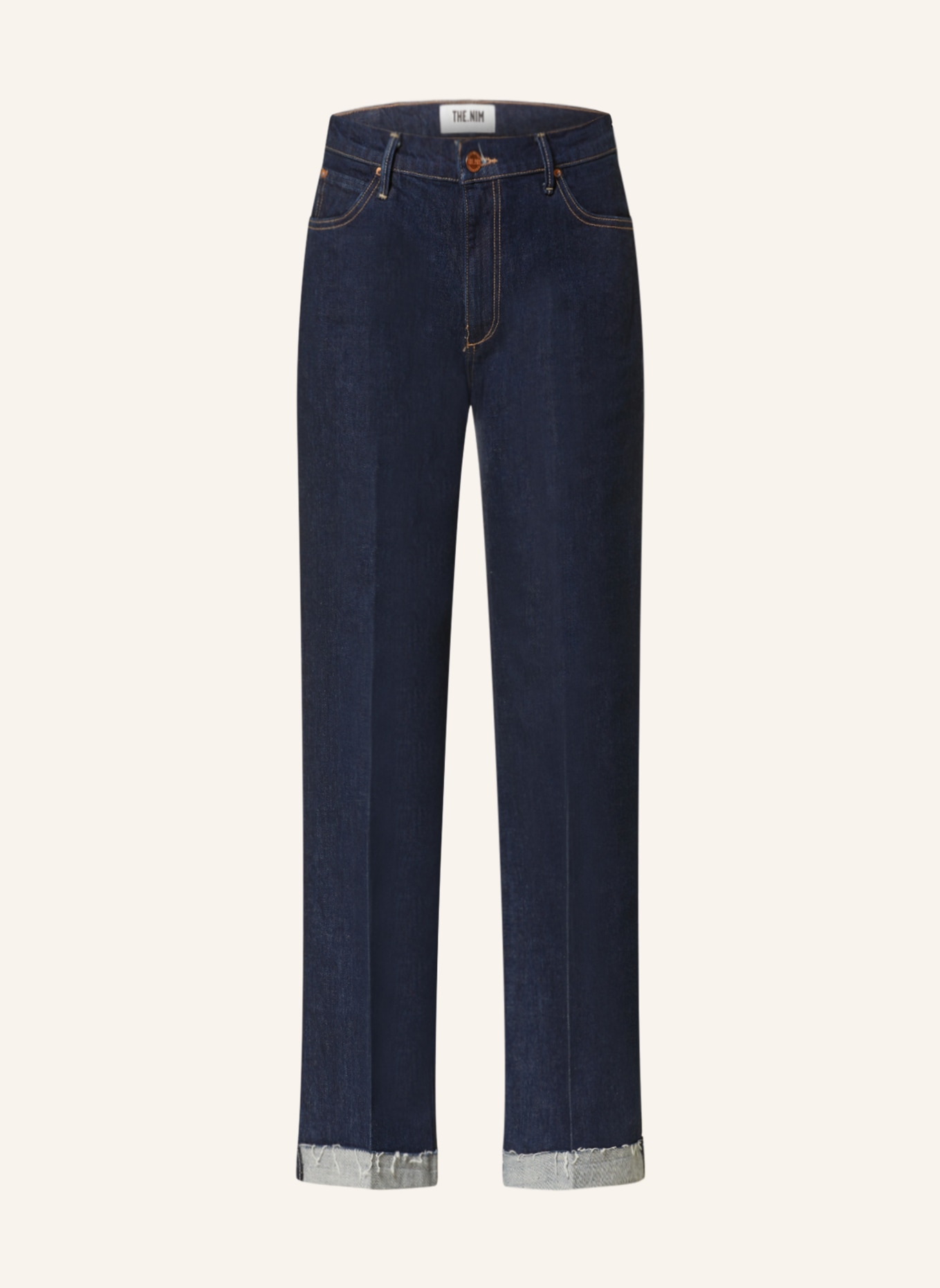 THE.NIM STANDARD Flared Jeans CHERYL, Farbe: W801-PRB RINSE DARK BLUE (Bild 1)
