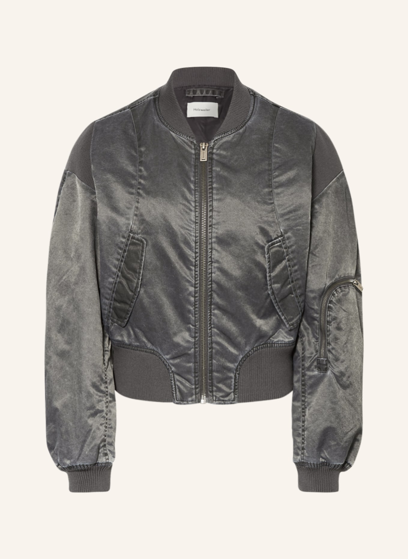 Dark gray bomber jacket store
