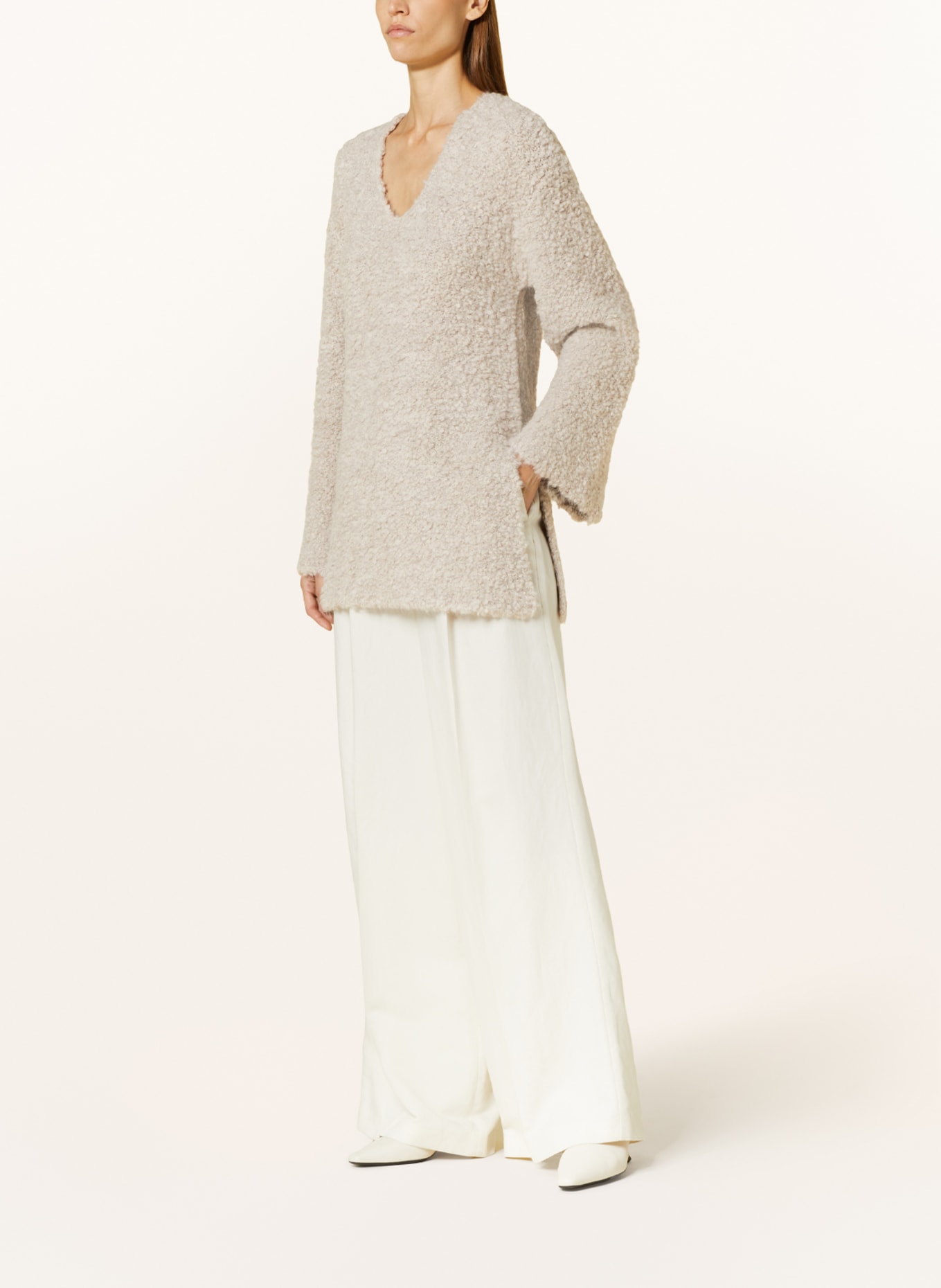 BY MALENE BIRGER Sweater KARL with alpaca and mohair, Color: LIGHT GRAY (Image 2)
