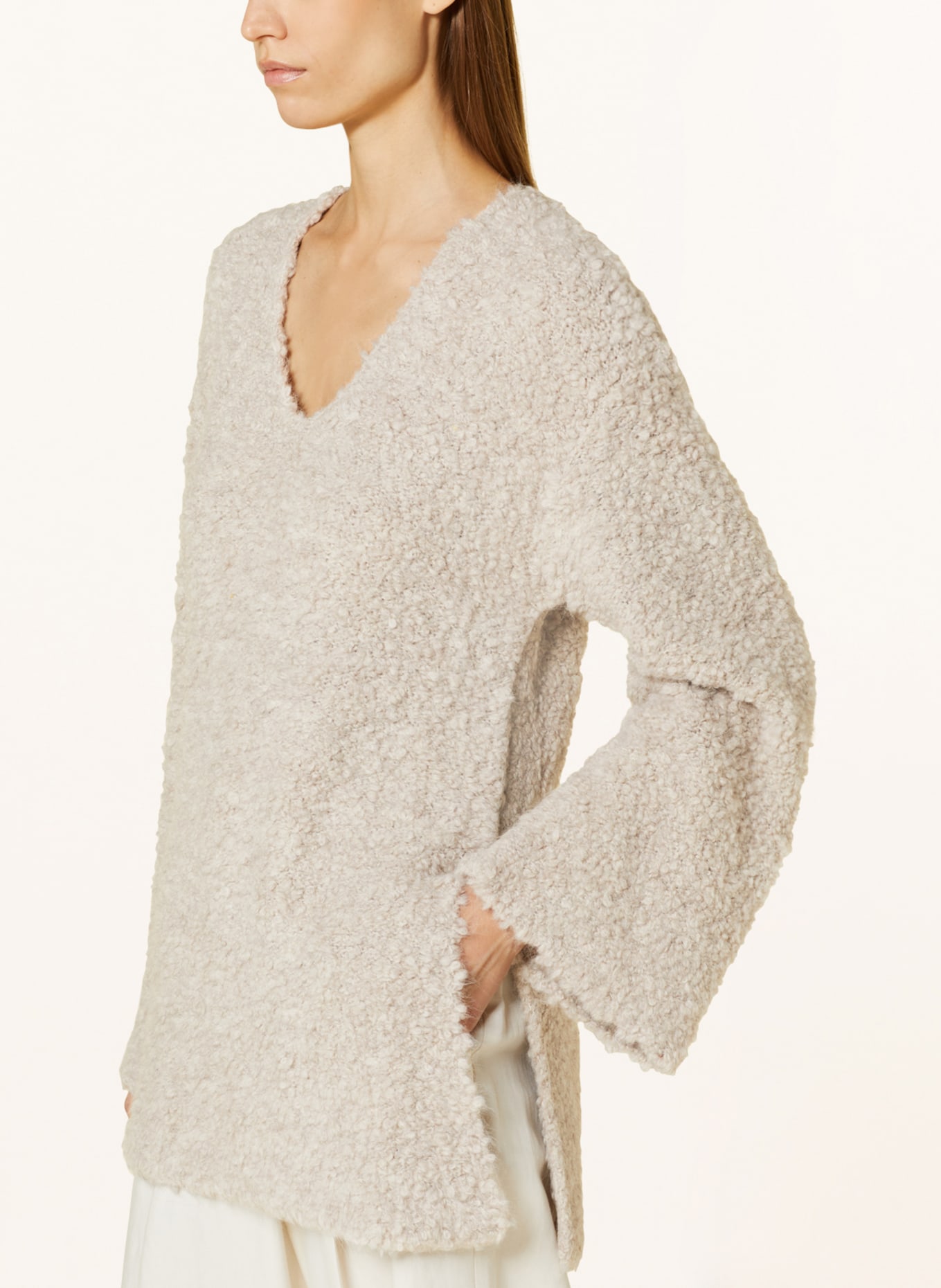 BY MALENE BIRGER Sweater KARL with alpaca and mohair, Color: LIGHT GRAY (Image 4)