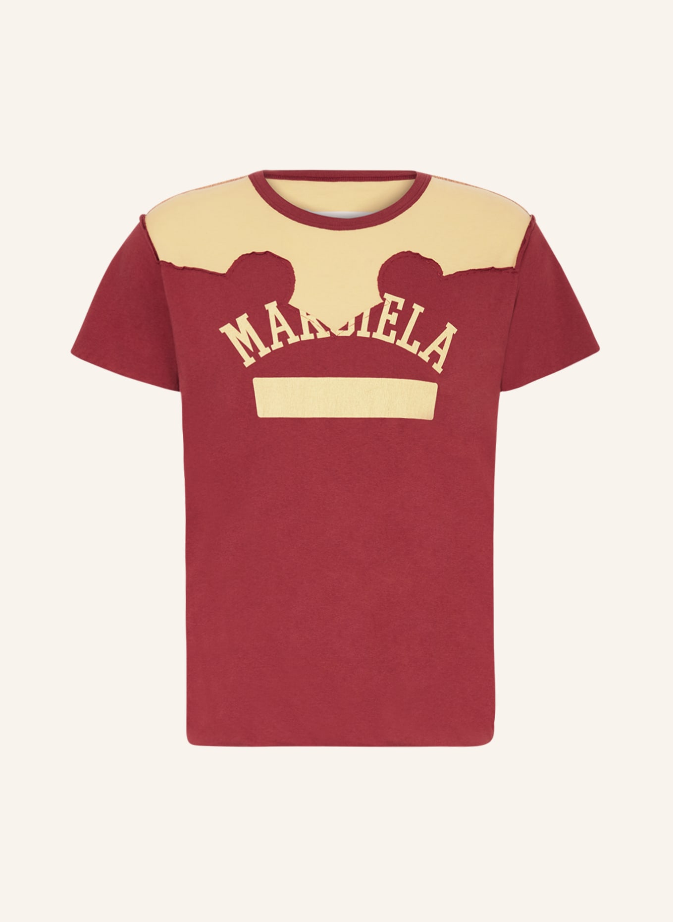 Maison Margiela T-shirt, Kolor: CIEMNOCZERWONY/ ŻÓŁTY (Obrazek 1)