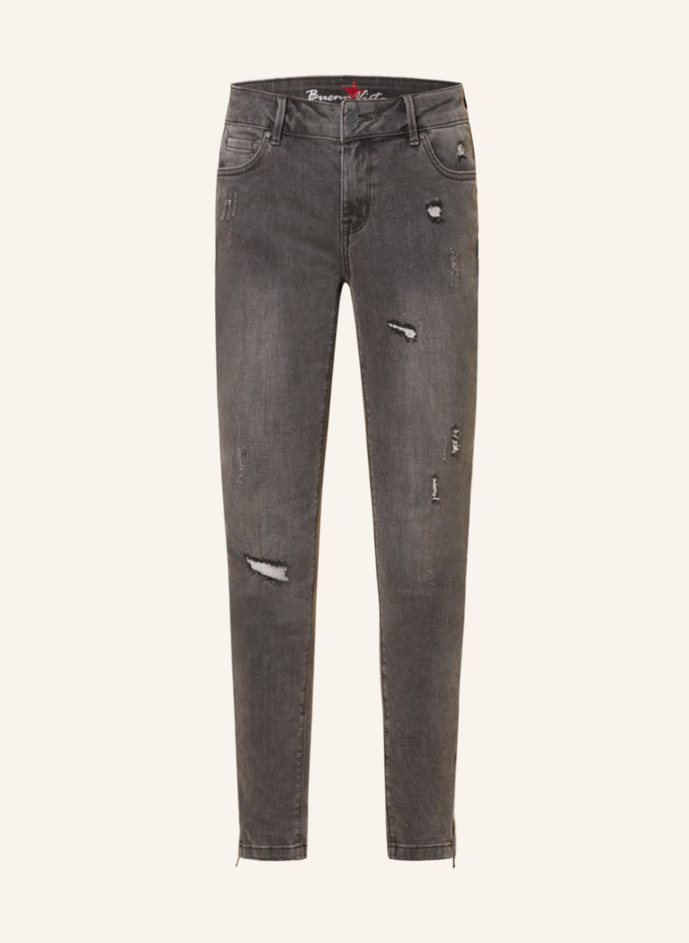 Buena Vista 7/8-Jeans ITALY, Farbe: 7894 grey destroy (Bild 1)