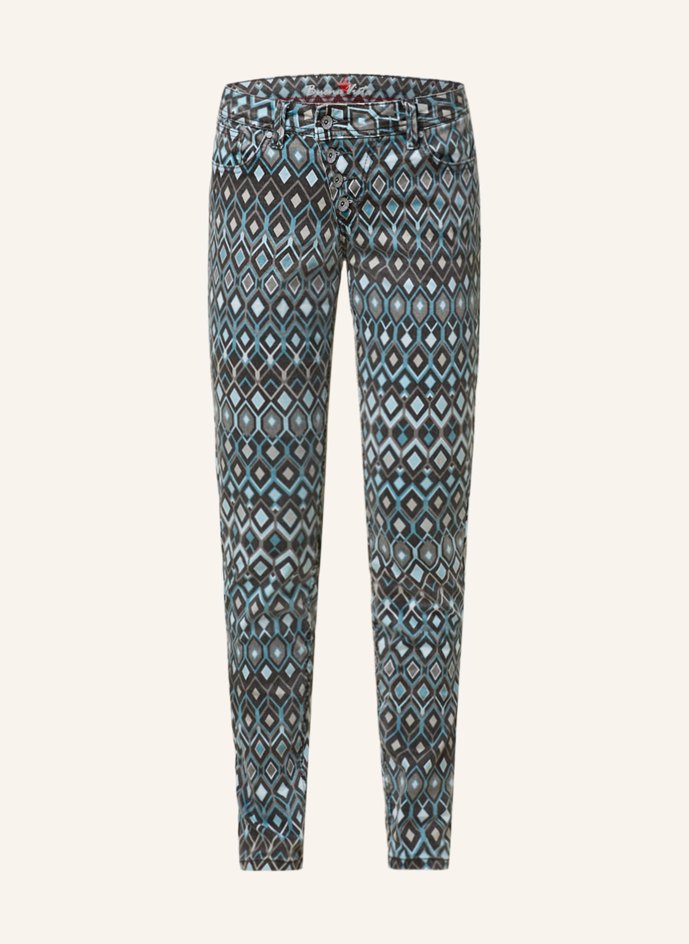 Buena Vista Skinny Jeans MALIBU CROPPED, Farbe: PETROL/ HELLBLAU/ SCHWARZ (Bild 1)