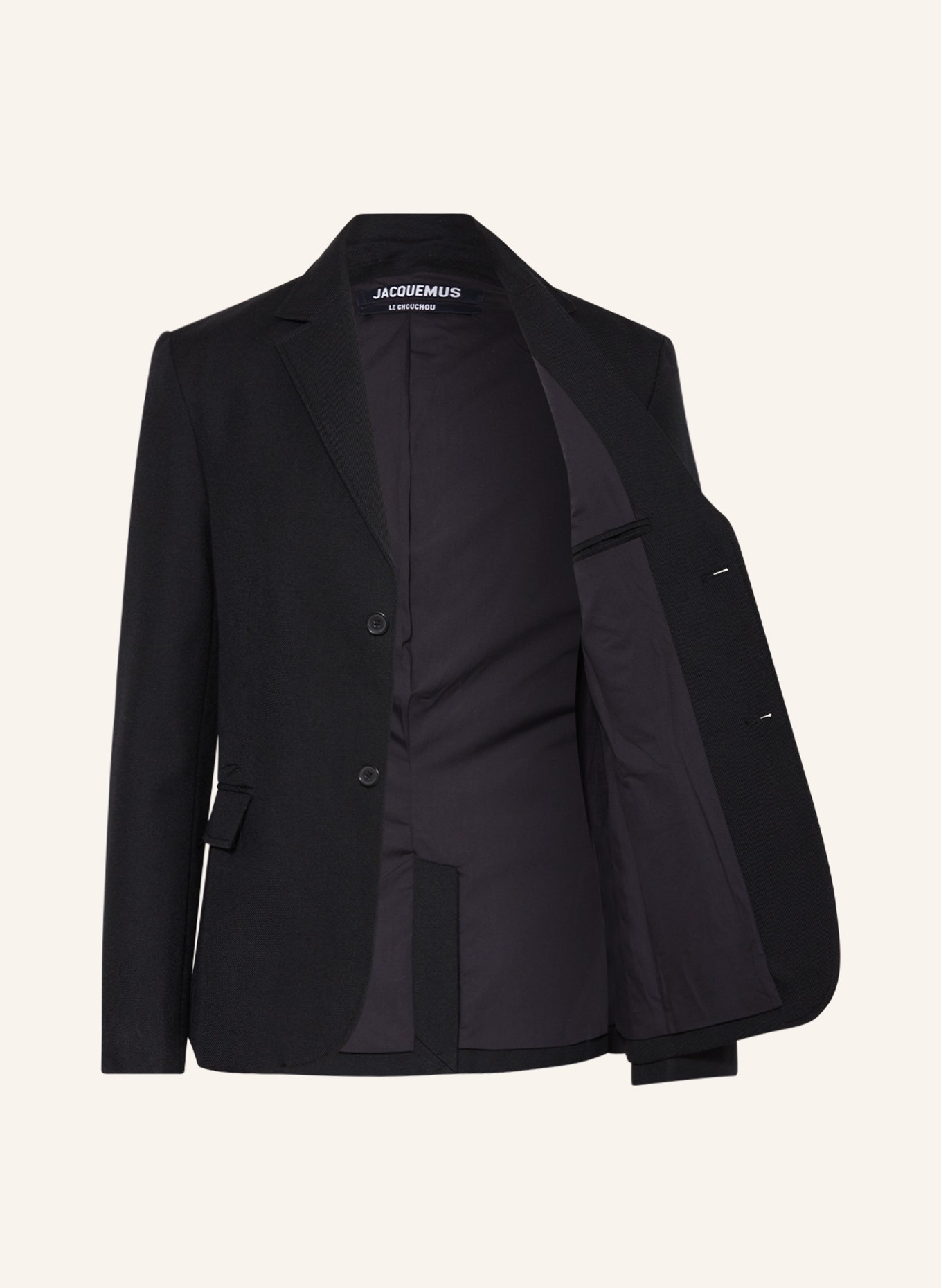JACQUEMUS Suit jacket LA VESTE DISGREGHI extra slim fit, Color: BLACK (Image 4)
