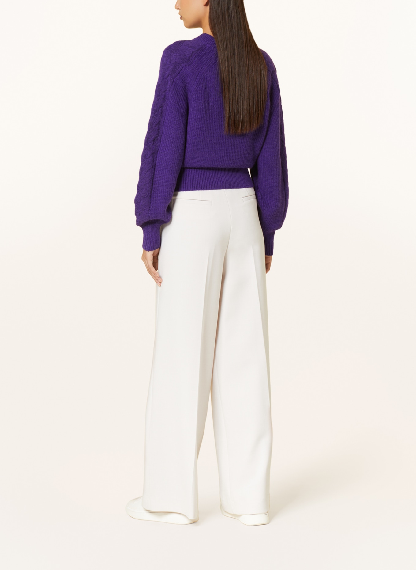 BOSS Sweater FABLESSA with cut-outs, Color: DARK PURPLE (Image 3)
