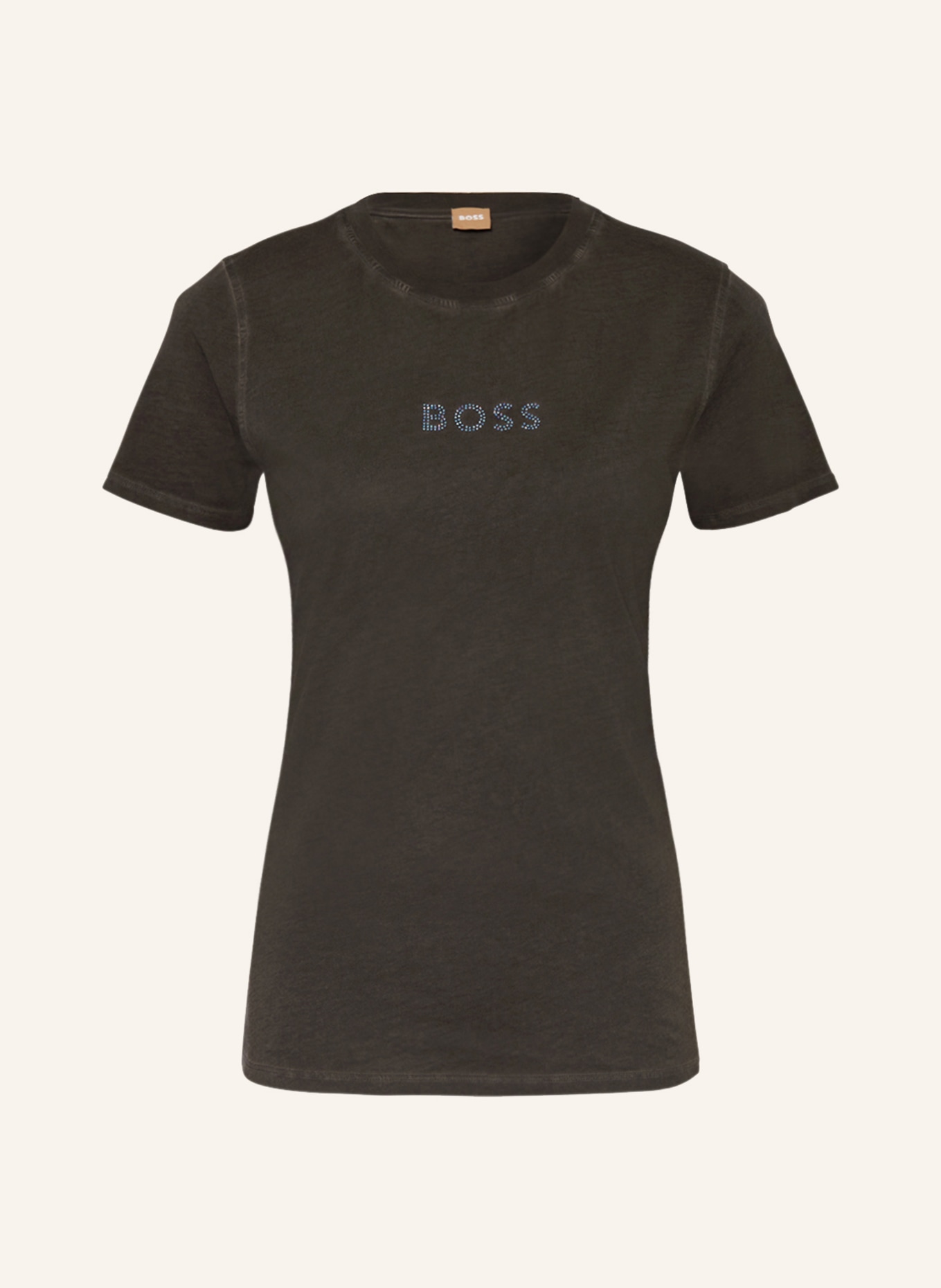 BOSS T-Shirt ELOGOSP mit Schmucksteinen, Farbe: SCHWARZ (Bild 1)