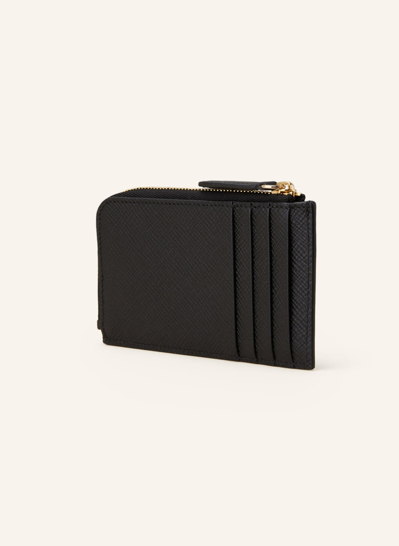SMYTHSON Card case PANAMA with coin compartment, Color: BLACK (Image 2)