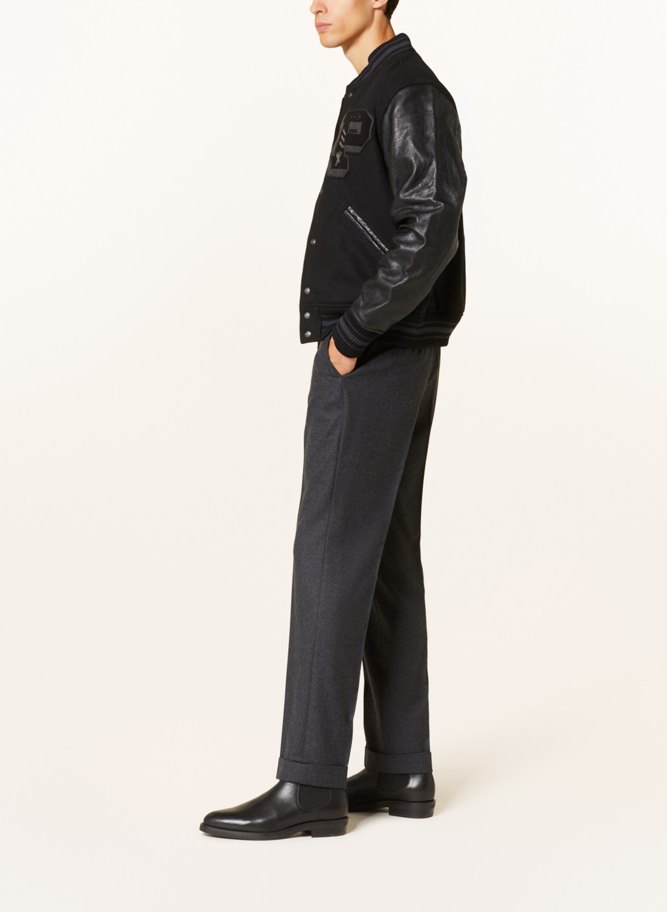 POLO RALPH LAUREN Flannel pants Regular Fit, Color: DARK GRAY (Image 4)