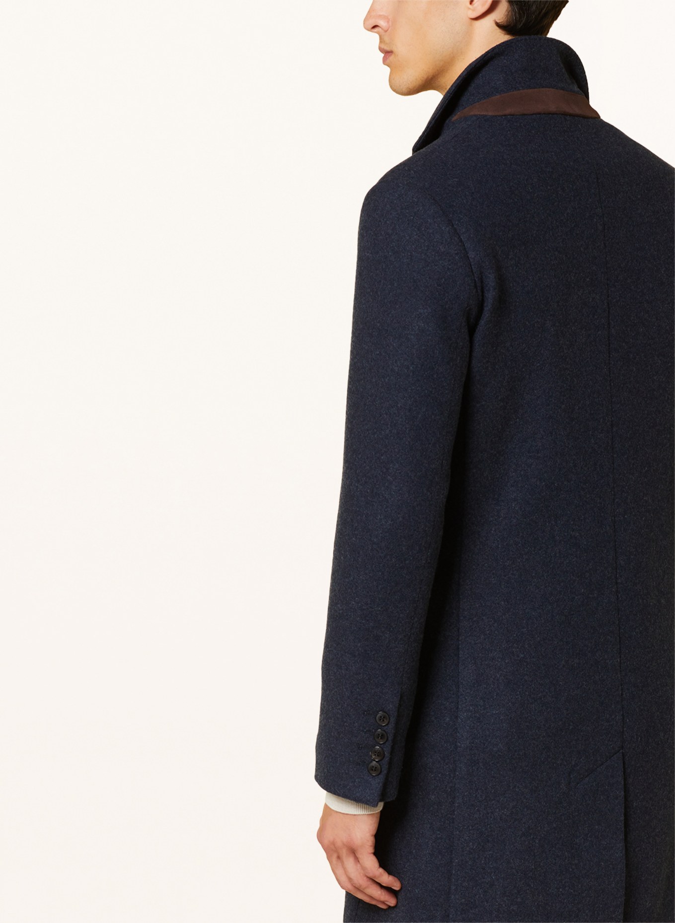 manzoni 24 Wool coat, Color: DARK BLUE (Image 5)