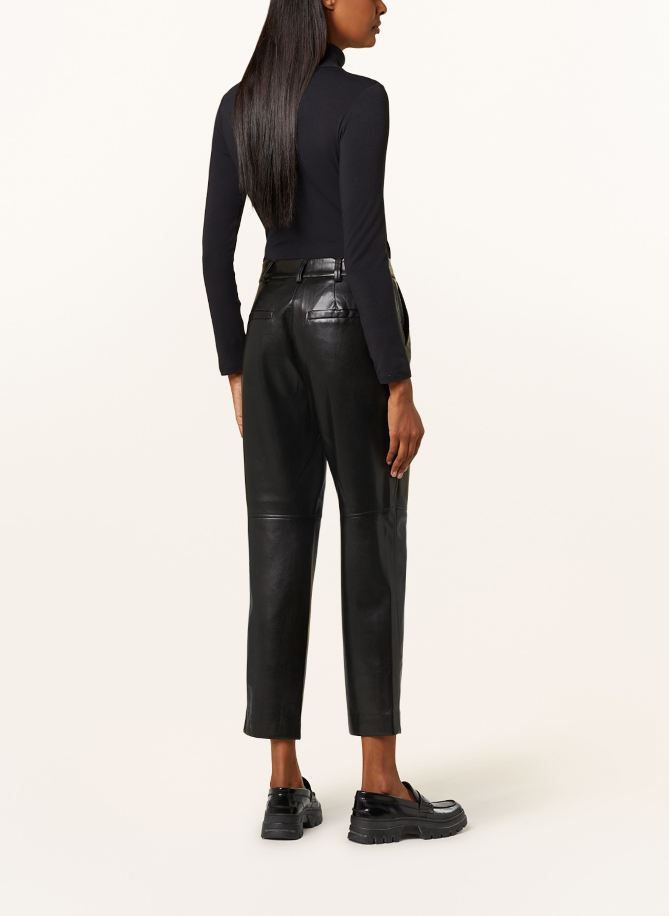 comma Pants in leather look, Color: BLACK (Image 3)