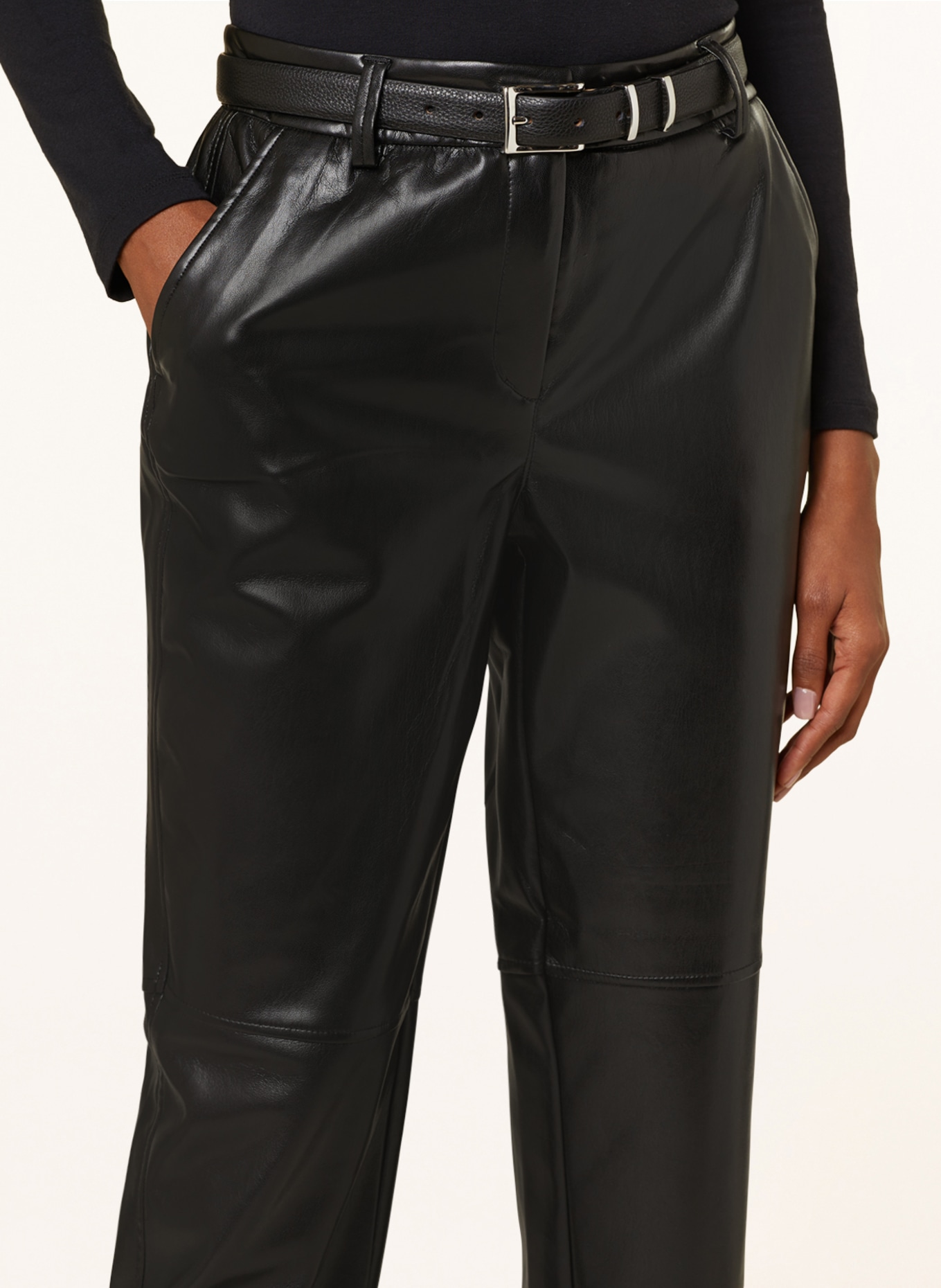 comma Pants in leather look, Color: BLACK (Image 5)