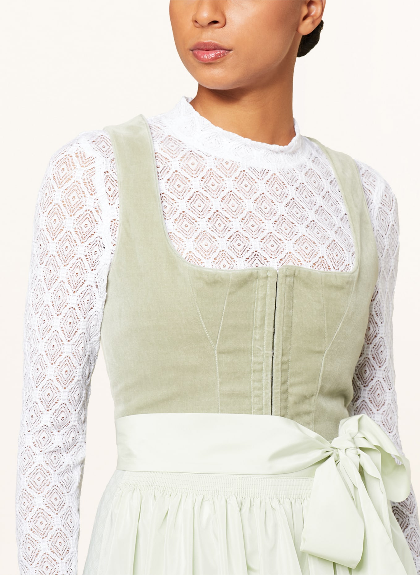 WALDORFF Dirndl blouse made of lace, Color: CREAM (Image 3)