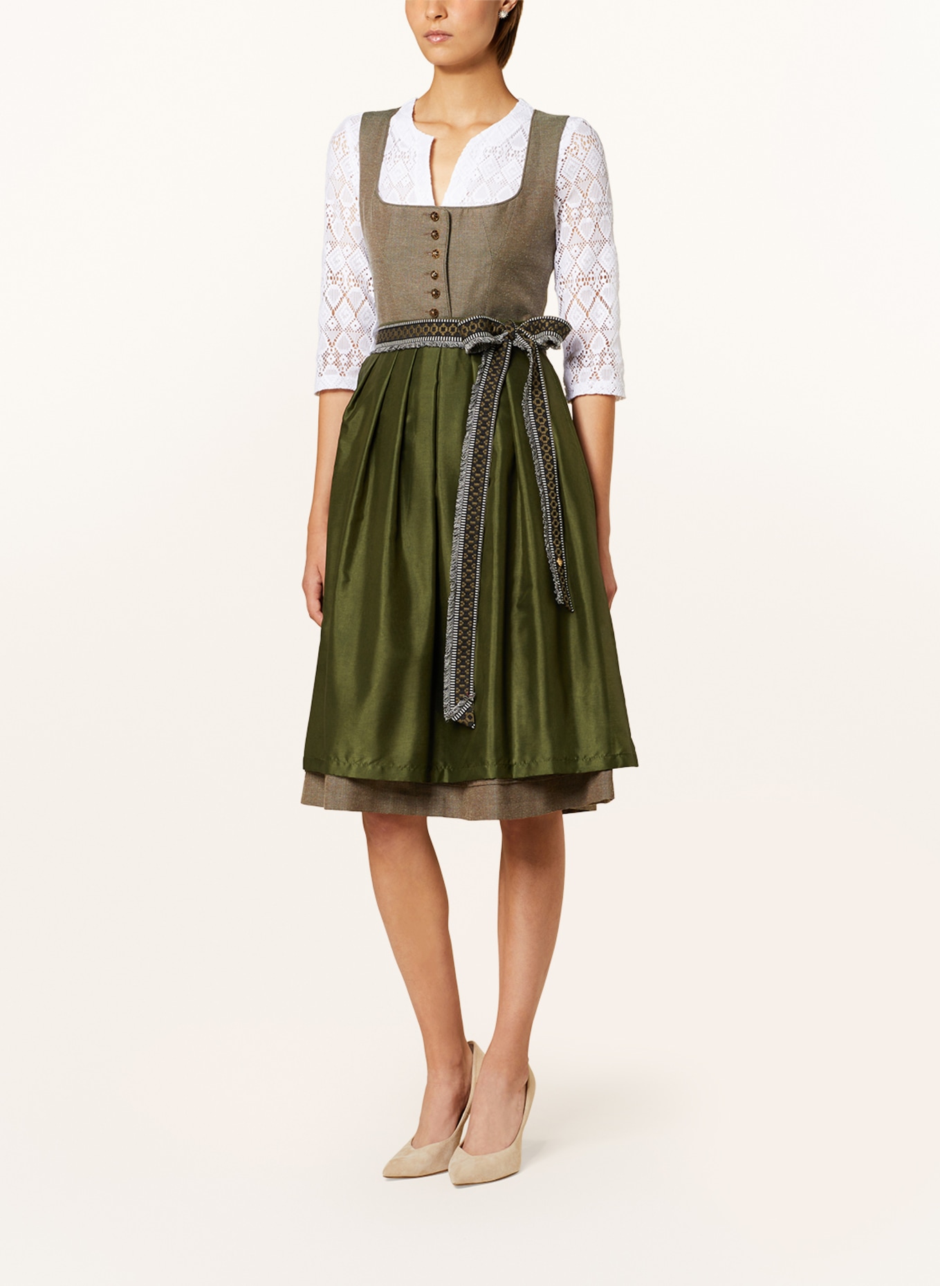 WALDORFF Dirndl with 3/4 sleeve, Color: WHITE (Image 4)